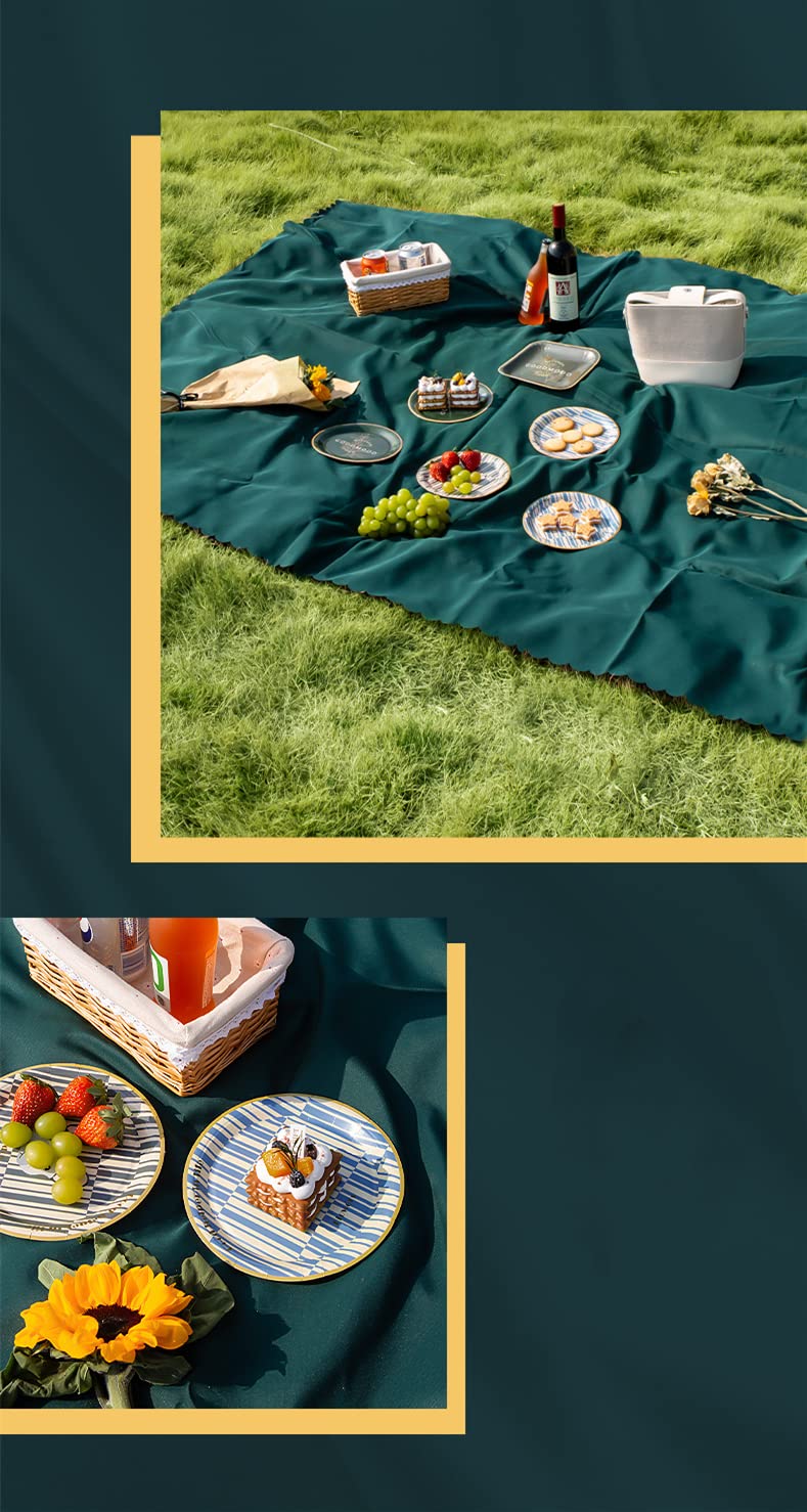 Eco-Friendly Compostable Disposable Paper Plates - 7 Inch Heavy Duty Waterproof Party Plates (10/50/100 Pack) for Dessert, Salad & Dinner | Elegant Fancy Tableware for Weddings, BBQs, Picnics & Events