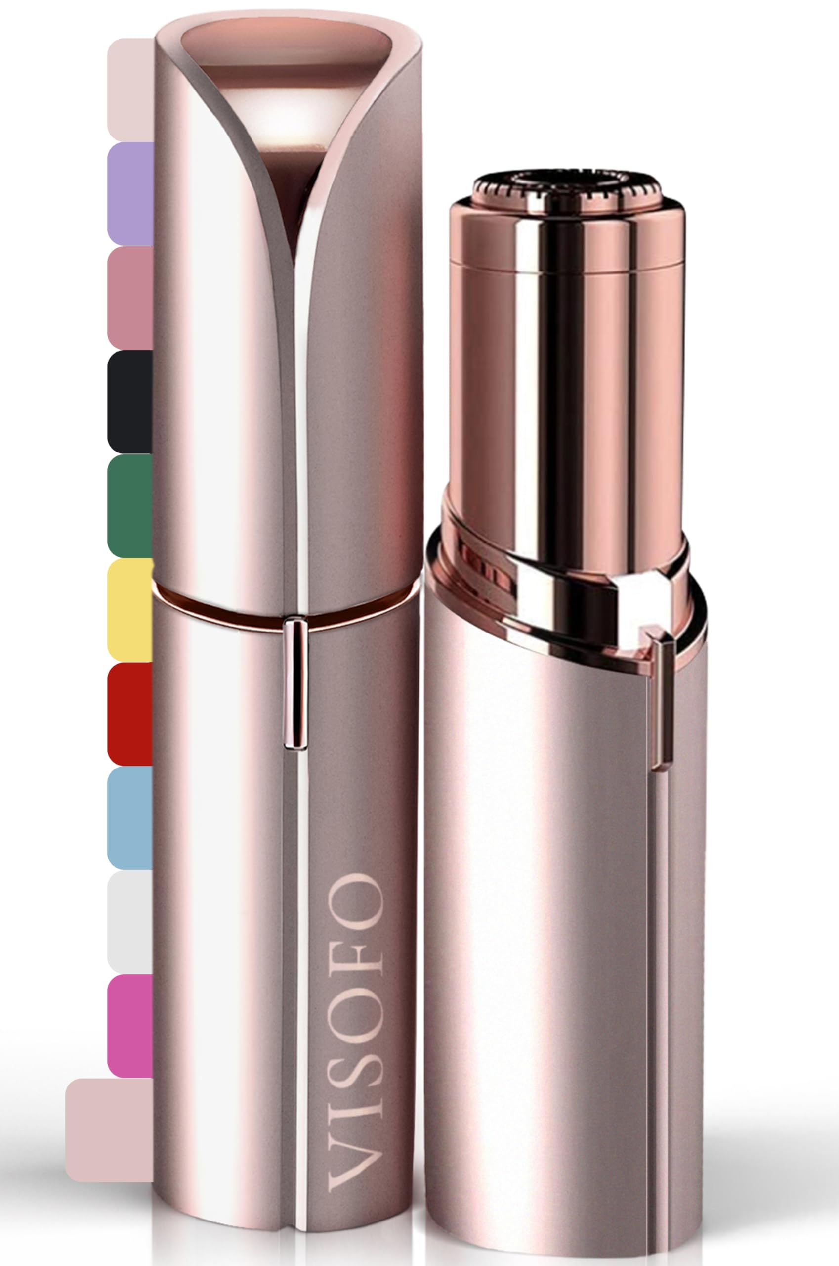 VISOFO Electric Facial Hair Remover for Women - Painless Dermaplaning Tool, Epilator & Trimmer for Upper Lip, Eyebrows & Face | Smooth Skin Beauty Gadget | Perfect for Home Spa, Travel & Daily Skincare Routine