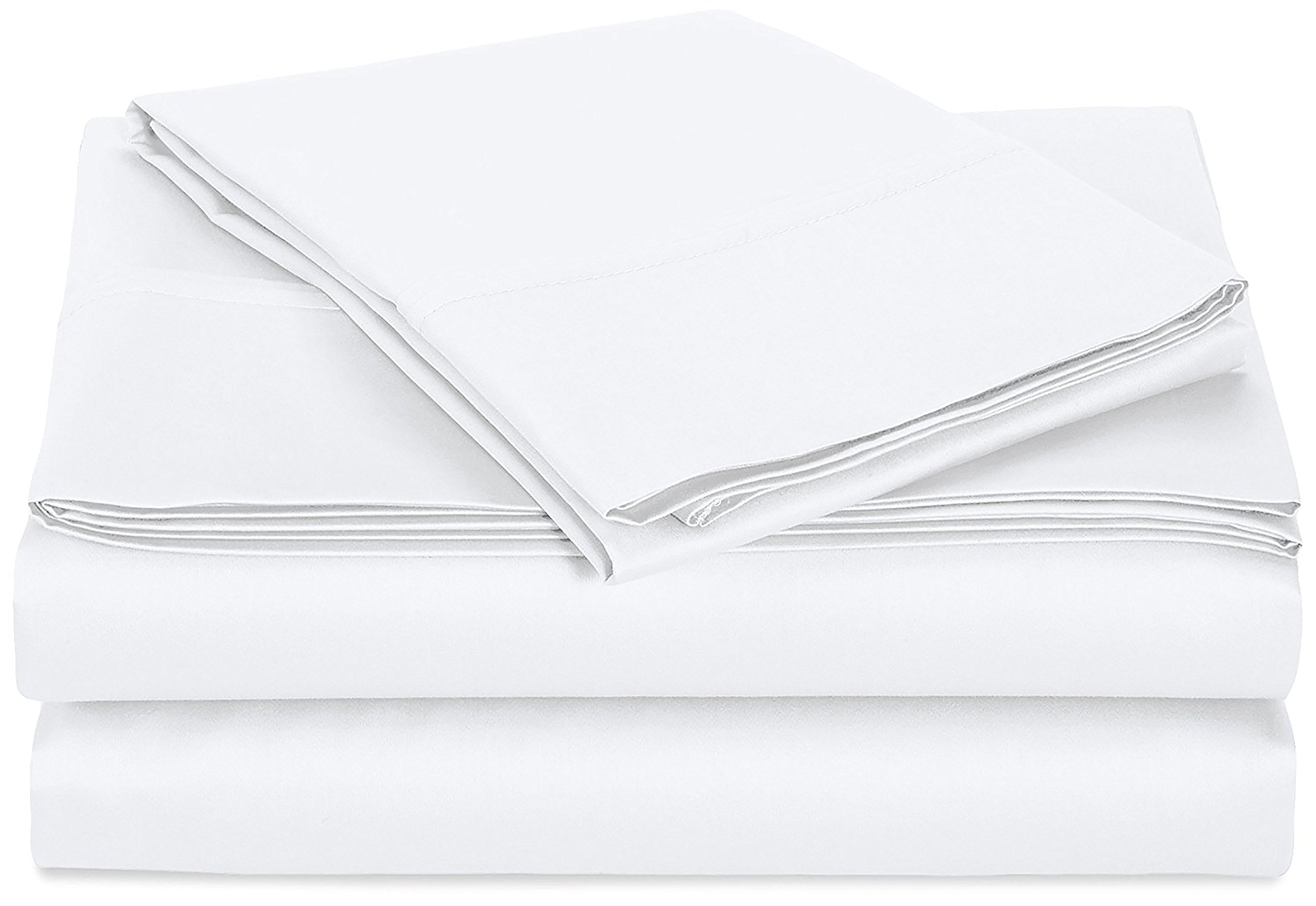 EVOLIVE Ultra Soft Brushed Microfiber 4-Piece King Size Sheet Set - 1 Flat Sheet, 1 Fitted Sheet & 2 Pillowcases (White) | Luxury Bedding for Hotel-Like Comfort at Home