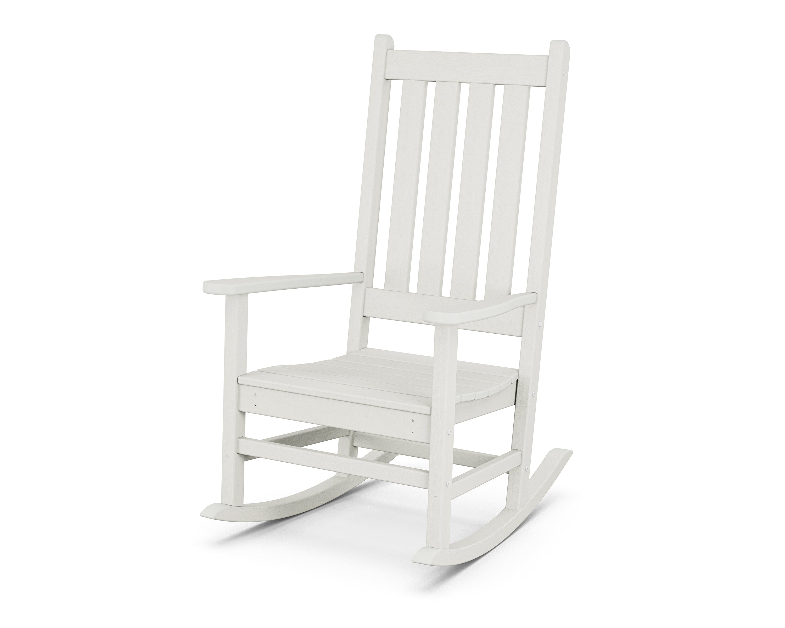 POLYWOOD Vineyard Porch Rocking Chair - Durable Outdoor Rocker for Patio, Deck & Garden - All-Weather Resin Wicker Furniture with Comfortable Cushions (Perfect for Relaxing, Reading & Sunbathing)