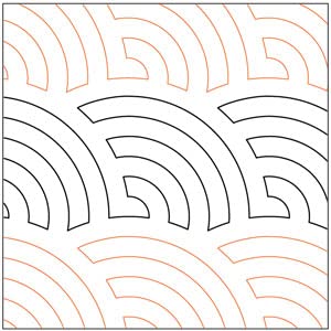Longarm Quilting Pantograph Paper Roll - Baptist Fan Design for Quilting Machines - Home Sewing & Crafting