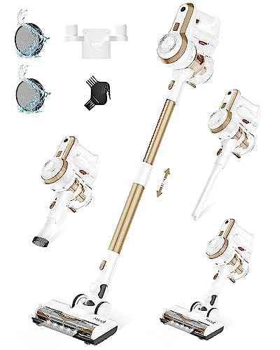 Micol Cordless Vacuum Cleaner - Lightweight Stick Vacuum with 2 Powerful Suction Modes, 38min Runtime, 6-in-1 Multi-Surface Cleaner for Hard Floors & Carpets | Perfect for Pet Hair, Stairs & Quick Home Cleaning
