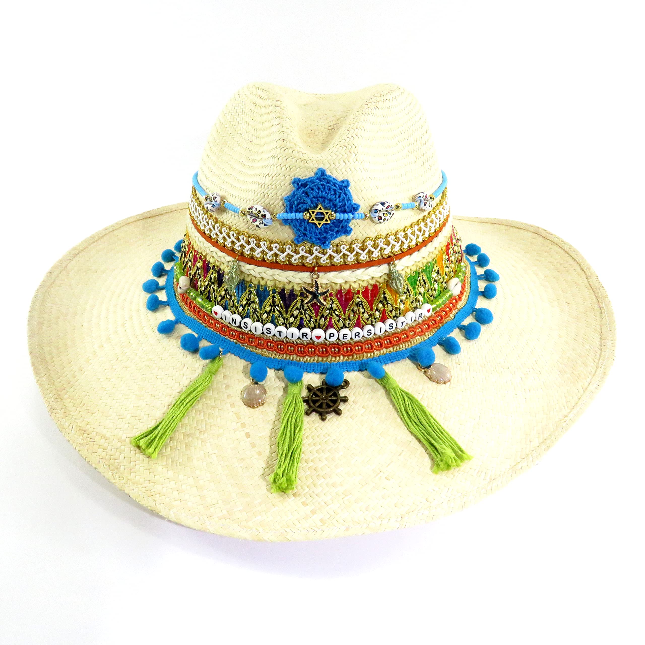 Stylish Beige Woven Straw Hat - Breathable Colombian Beach Hat for Women & Men | Perfect for Sun Protection, Vacations, and Summer Outfits