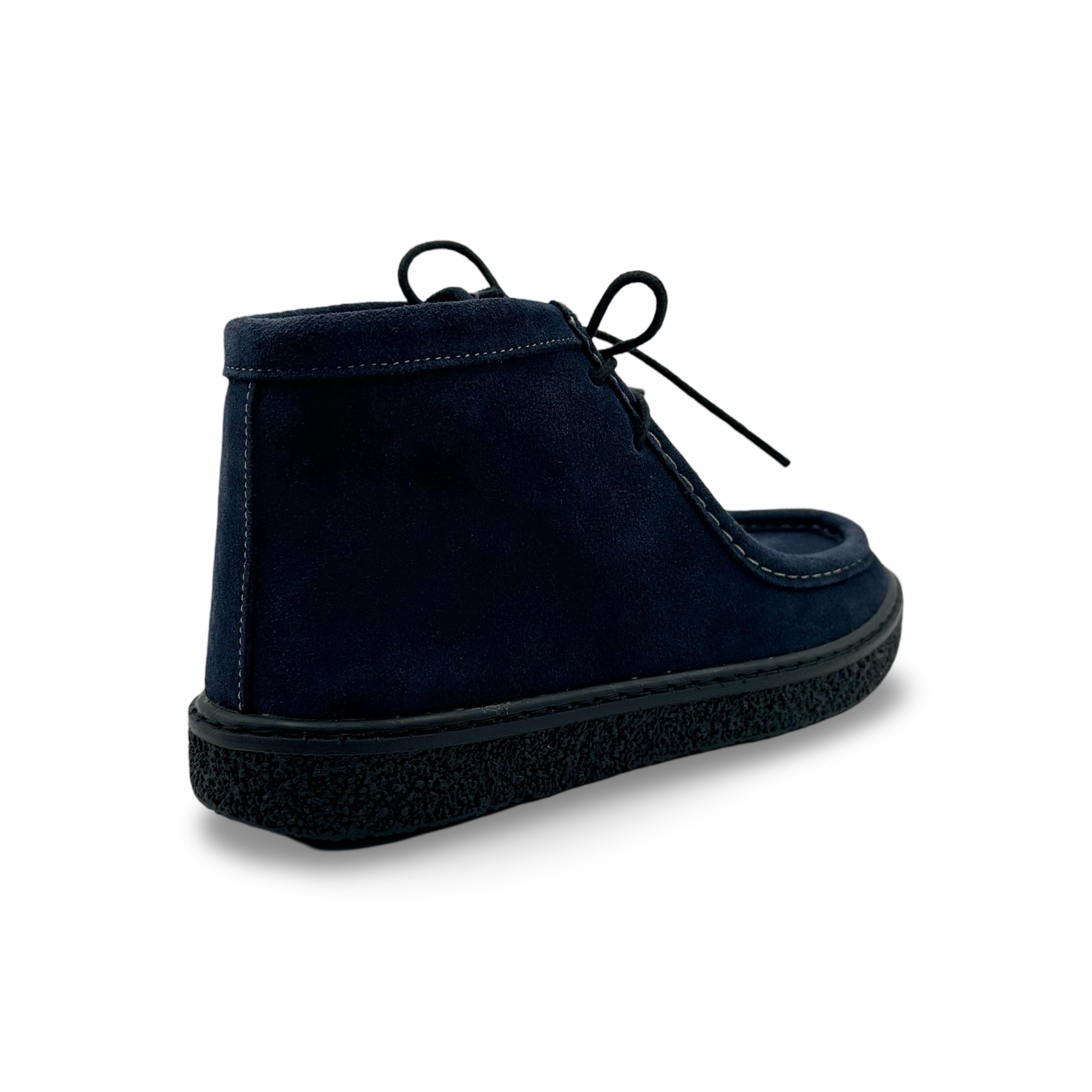 Stylish Moody Navy Suede Boots for Women - Waterproof & Comfortable Ankle Booties for Fall/Winter - Perfect for Casual Outfits, Office Wear & Date Nights