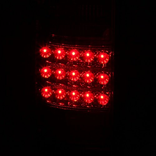 Red/Clear LED Tail Lights Assembly Set for Toyota Land Cruiser - Pair (Left Driver & Right Passenger Side) Replacement - Upgrade Your Off-Road Vehicle for Night Driving & Enhanced Safety