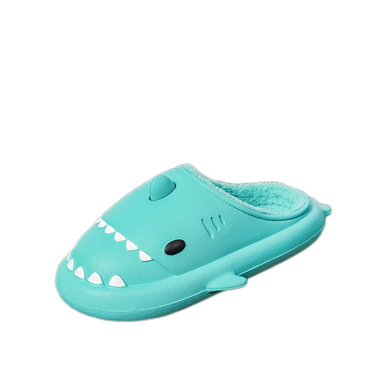 **Shark Cotton Slides for Adults - Waterproof Unisex Slippers for Men & Women | Non-Slip Warm Plush Sandals with Thick Sole | Indoor & Outdoor House Shoes for Winter & Fall | Perfect for Lounging, Travel & Home Comfort**