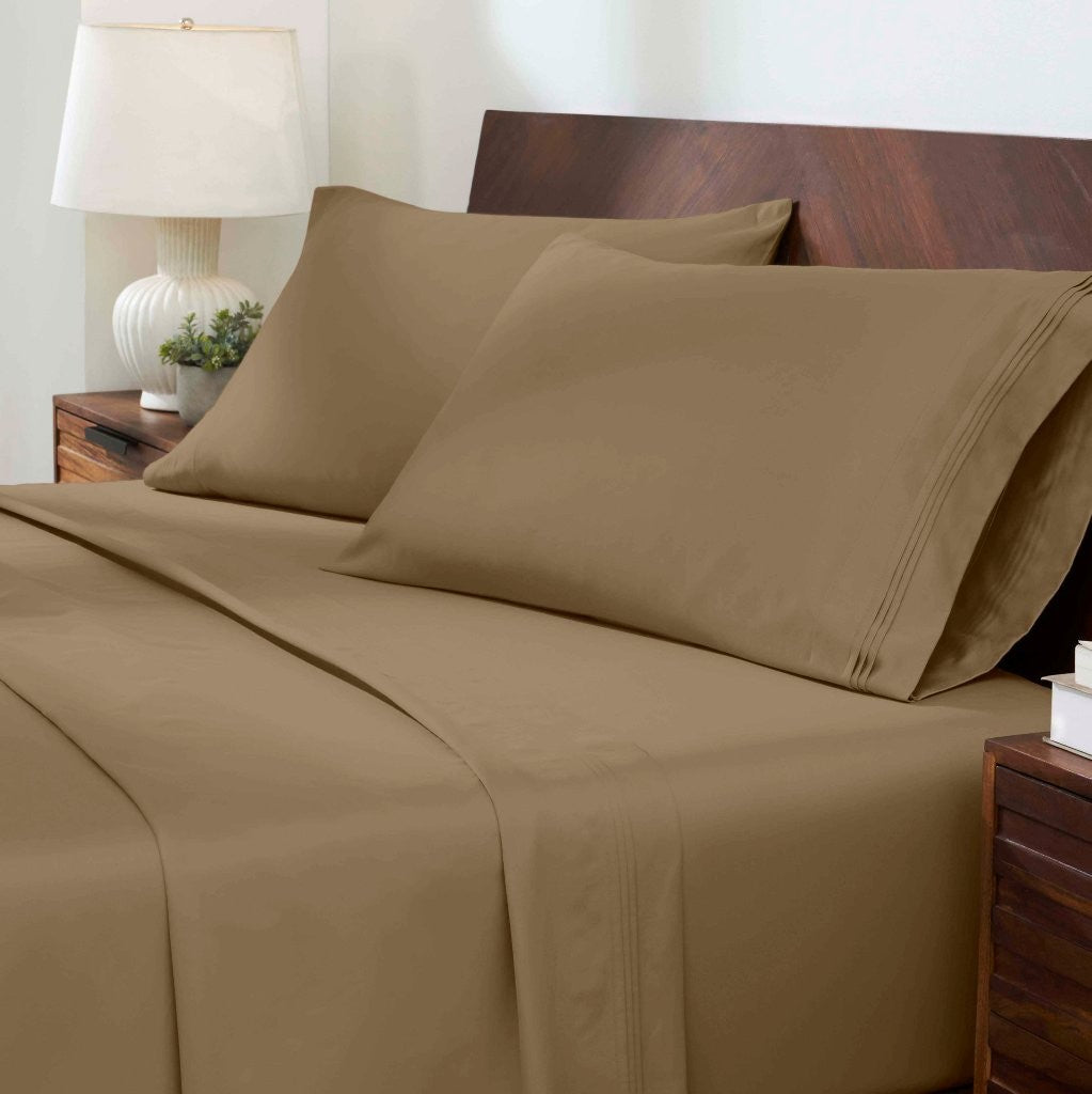 Premium 1000 Thread Count Egyptian Cotton Sheet Set - Eco-Friendly, Breathable & Hypoallergenic - Perfect for Luxury Bedding & Hot Sleepers