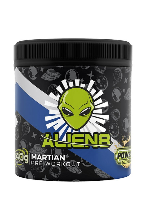 Alien8 Martian Pre Workout Powder 240g - Energy Booster for Gym & Fitness Enthusiasts | Supports Focus & Endurance for Intense Workouts