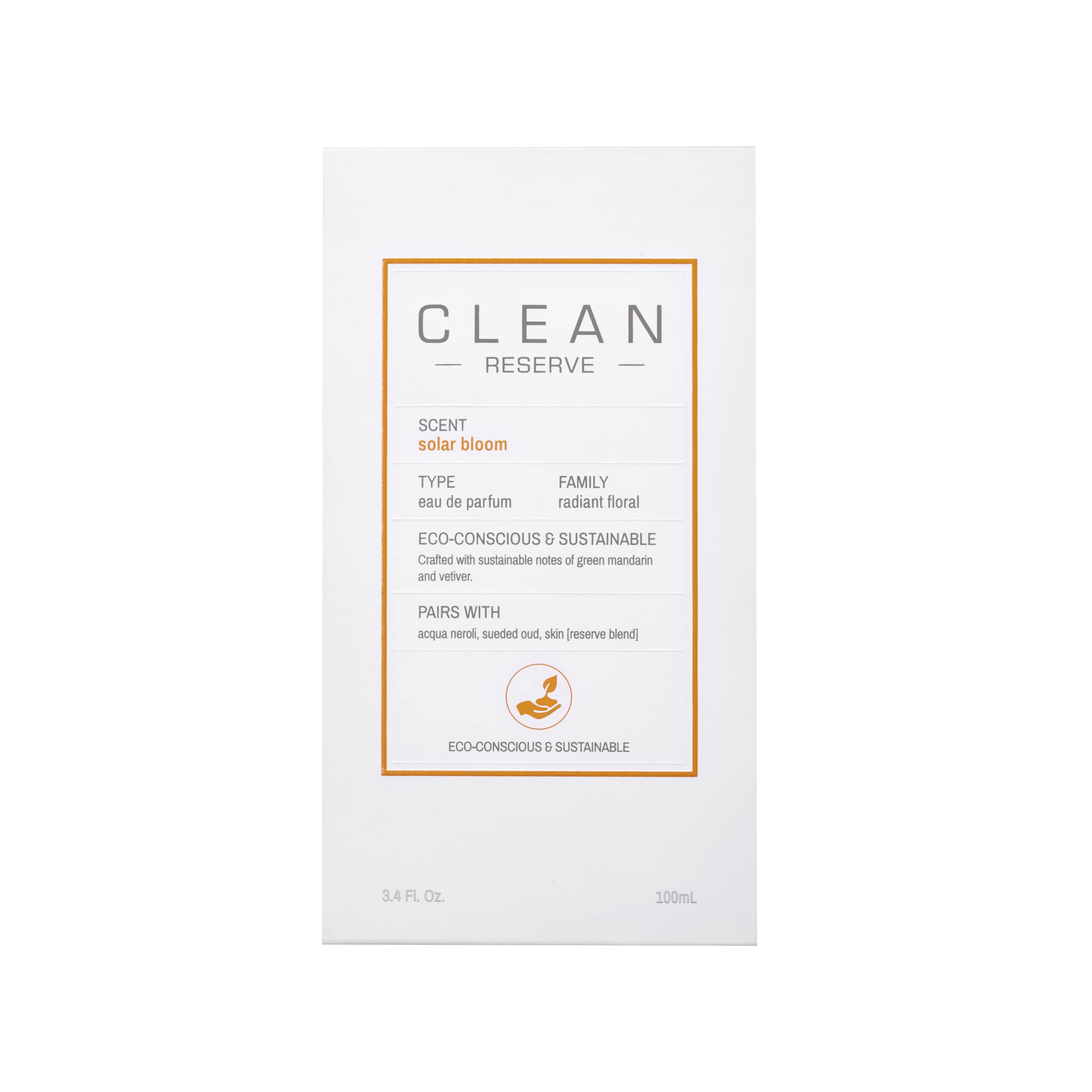 Clean Reserve Solar Bloom Eau de Parfum - Vegan, Phthalate-Free & Paraben-Free Sustainable Perfume for Women | Eco-Conscious Floral Scent for Daytime Wear, Office & Special Occasions