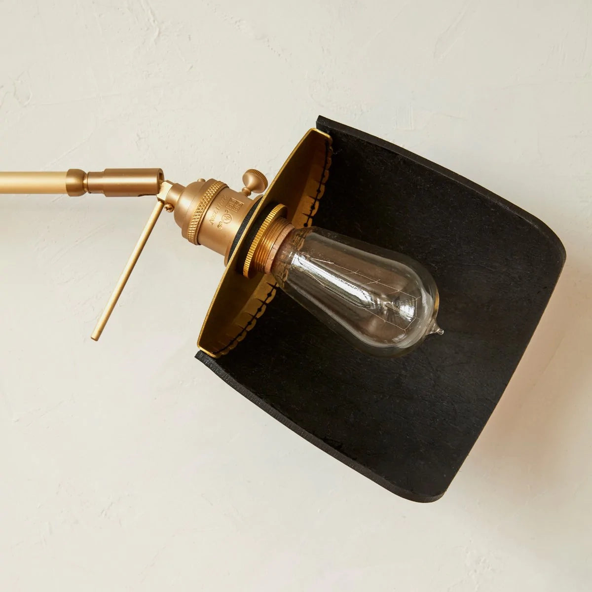 Black Leather Wall Sconce Light - Vintage Industrial Style Fixture for Bedroom, Living Room & Hallway Lighting