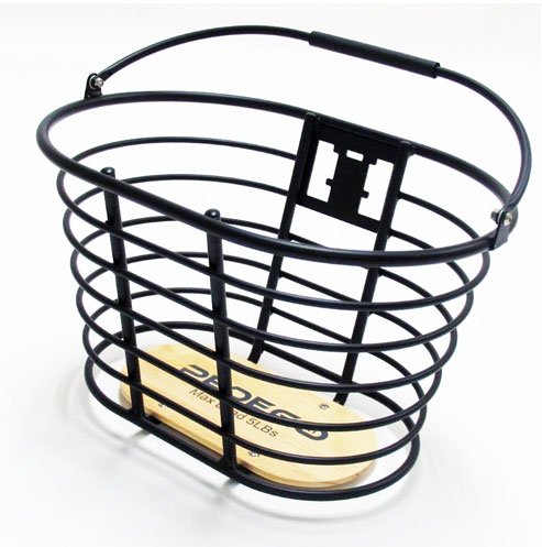 Pedego Front Aluminum Bike Basket - Black | Durable & Lightweight Cargo Basket for Electric Bikes | Perfect for Groceries, Picnics & Commuting