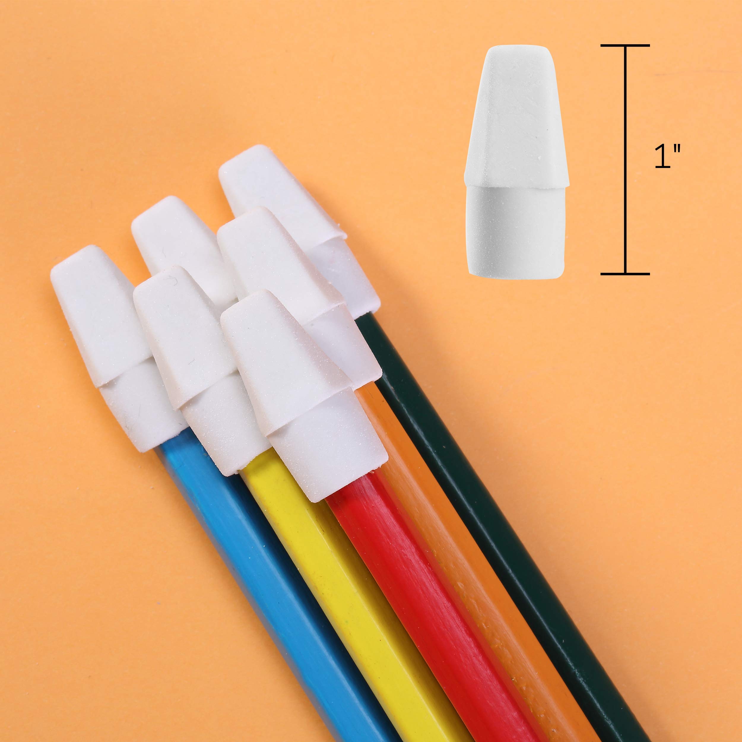 Mr. Pen White Pencil Erasers 120pc - Pencil Top Eraser Caps for School & Office