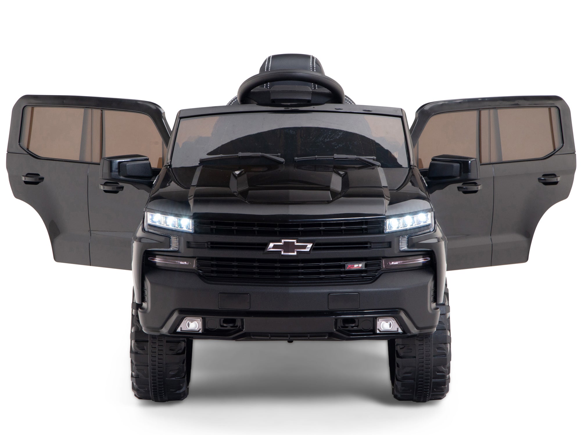 12V Chevrolet Silverado Kids Ride-On Truck with Remote Control - Black Electric Car Toy for Boys & Girls - Perfect for Birthday Gifts, Outdoor Play & Backyard Fun