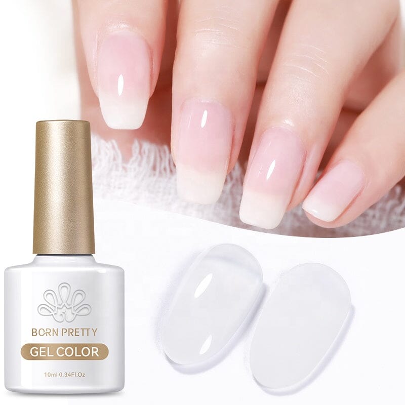 Born Pretty Milky Jelly White Gel Polish - Long Lasting UV LED Nail Polish for Salon Quality Manicures at Home | Perfect for Weddings, Parties & Everyday Wear
