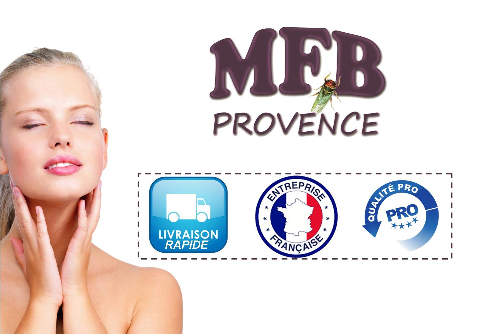MFB Provence® Charlotte Plastic Shower Cap - Soft & Waterproof, Rose or Blue (Rose) | Perfect for Travel, Spa, and Home Use