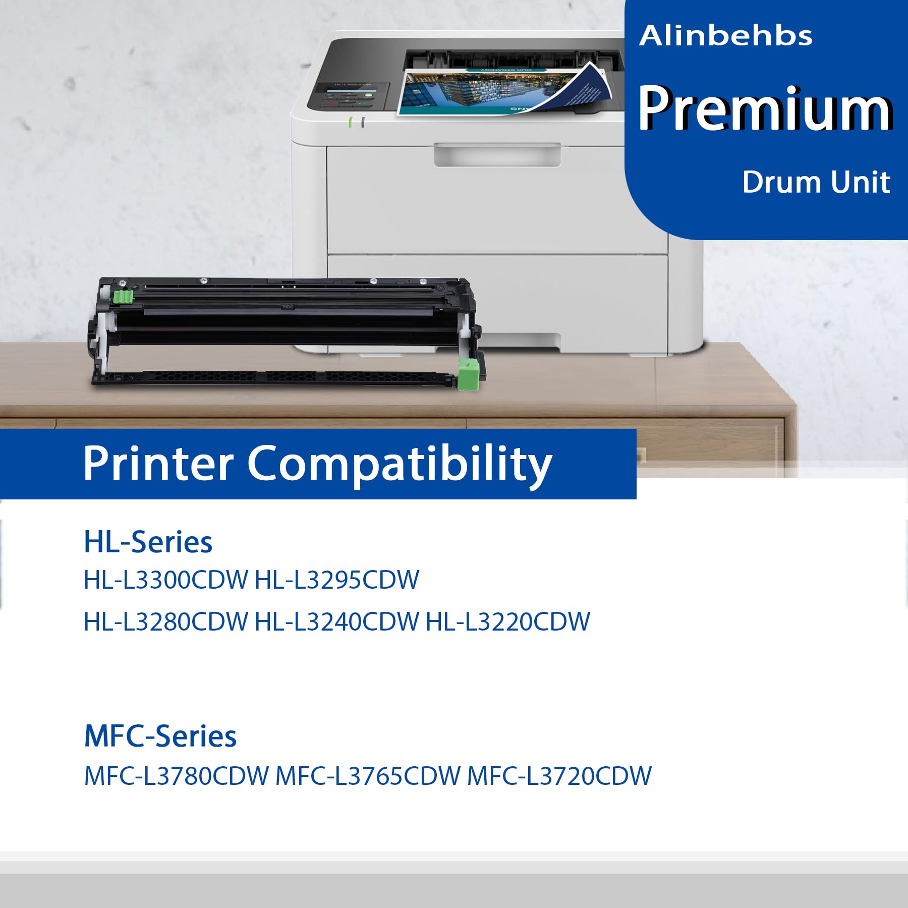 4-Pack DR229CL Compatible Drum Unit Replacement for Brother HL-L3220CDW HL-L3280CDW HL-L3300CDW MFC-L3720CDW MFC-L3780CDW Printers - 30,500 Page Yield (Not Toner) - Ideal for Office & Home Printing Needs
