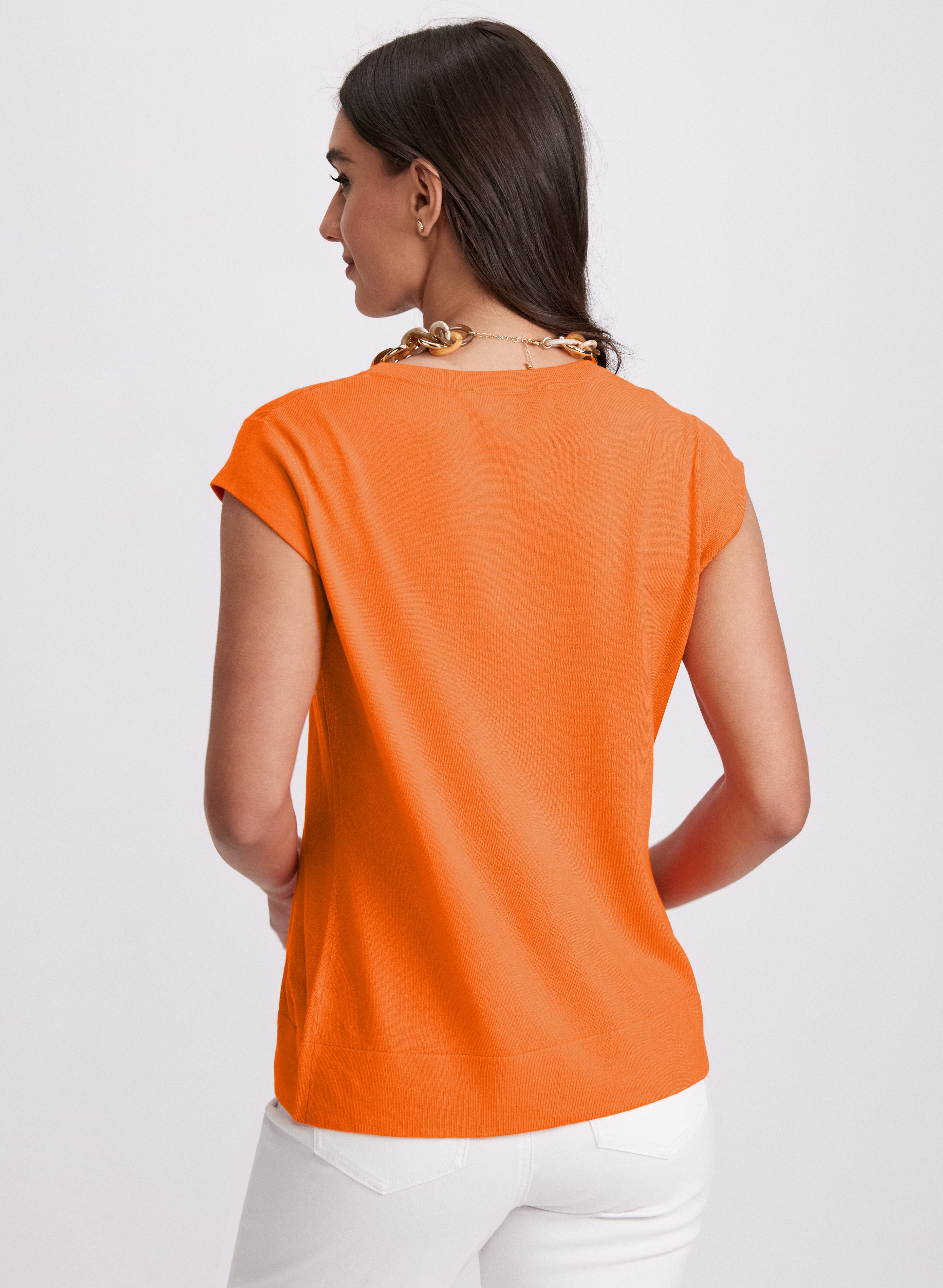 Women's Cap Sleeve Sweater - Soft Knit Pullover Top for Spring & Summer | Casual Wear, Office Outfits & Date Night Looks
