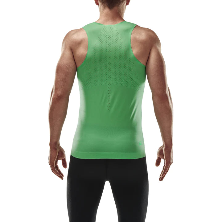 CEP Men's Ultralight Quick-Dry Performance Tank Top - Moisture Wicking Athletic Shirt for Running, Gym & Workouts - Green