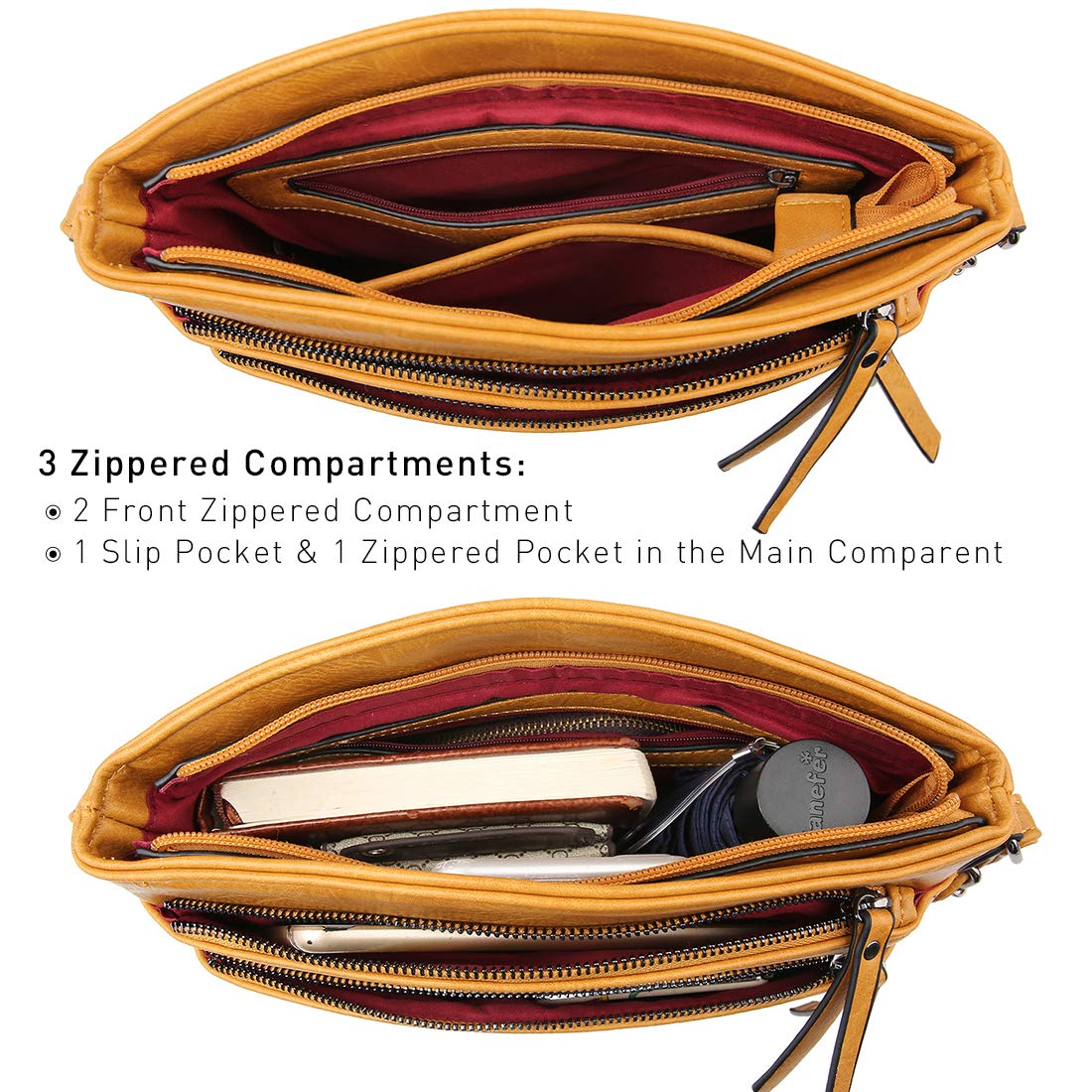 VONMAY Women's Crossbody Bag with Multiple Pockets - Stylish Shoulder Purse for Everyday Use, Travel & Shopping