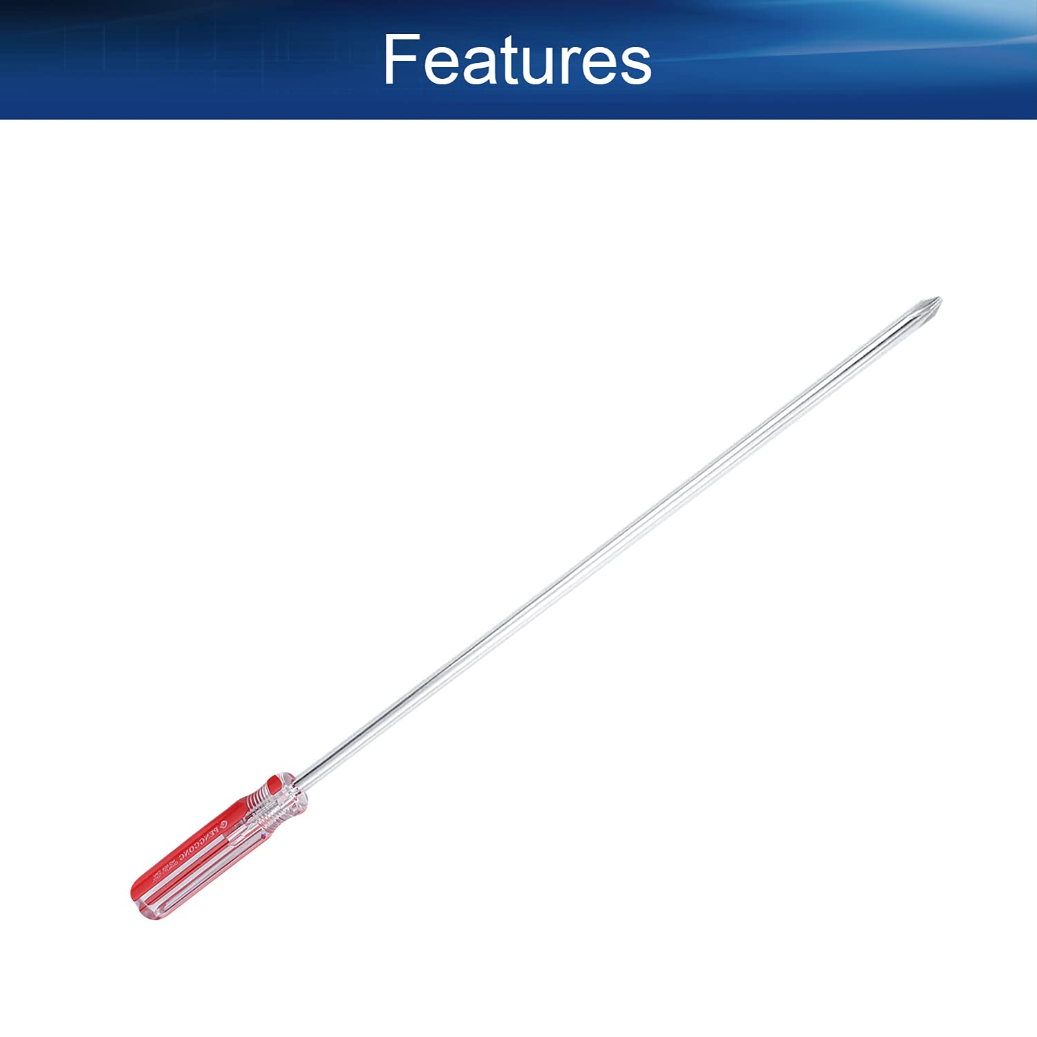 **Auniwaig Phillips Screwdriver - 6mm Magnetic Cross Head Tip, 300mm 45# Steel Shaft with 75mm Plastic Handle - Perfect for Home Repair, DIY Projects & Crafts (1 Piece)**    **Usage Scenarios:** Ideal for assembling furniture, fixing electronics, home improvement tasks, and crafting projects.