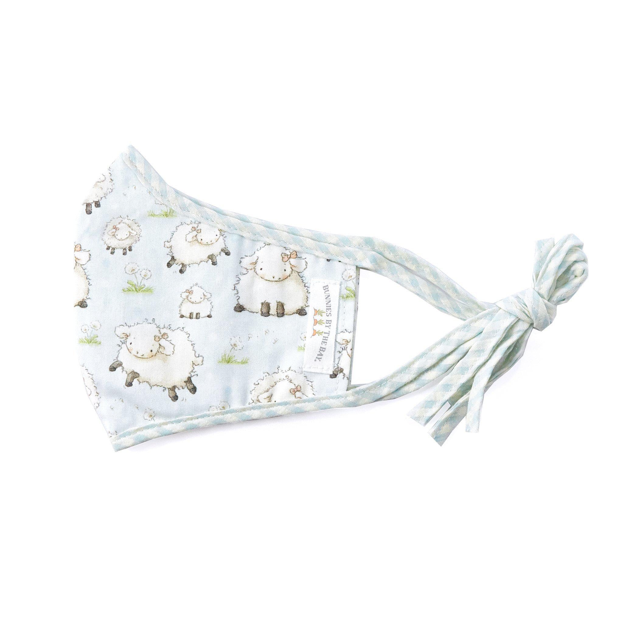 Soft Baa Bs the Lamb Cloth Face Mask for Adults & Kids - Breathable & Comfortable for School, Travel, and Daily Protection
