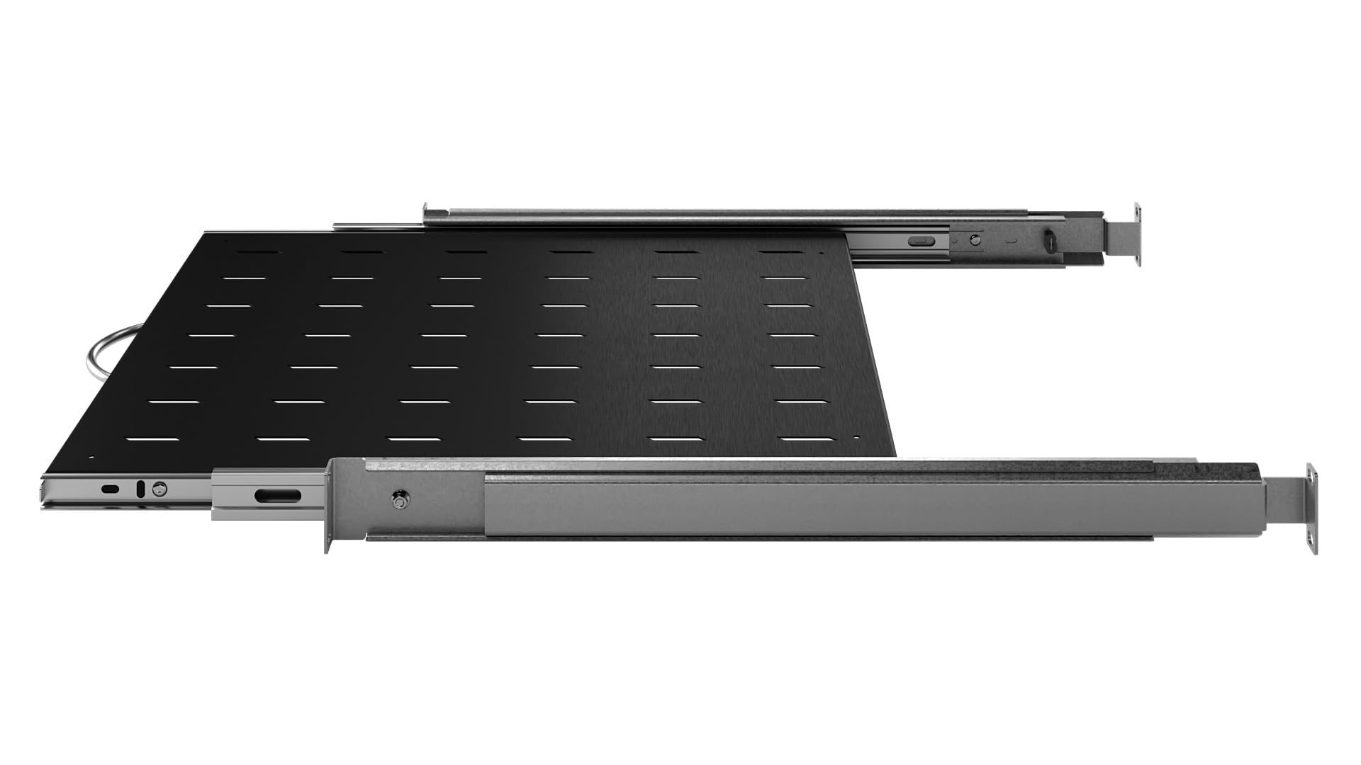 Stalflex 1U 19-Inch Server Rack Shelf - 450mm Heavy Duty Metal Pull-Out Vented Cantilever Tray for Network Equipment - Perfect for Data Centers, Server Rooms & Home Office Rack Mounting