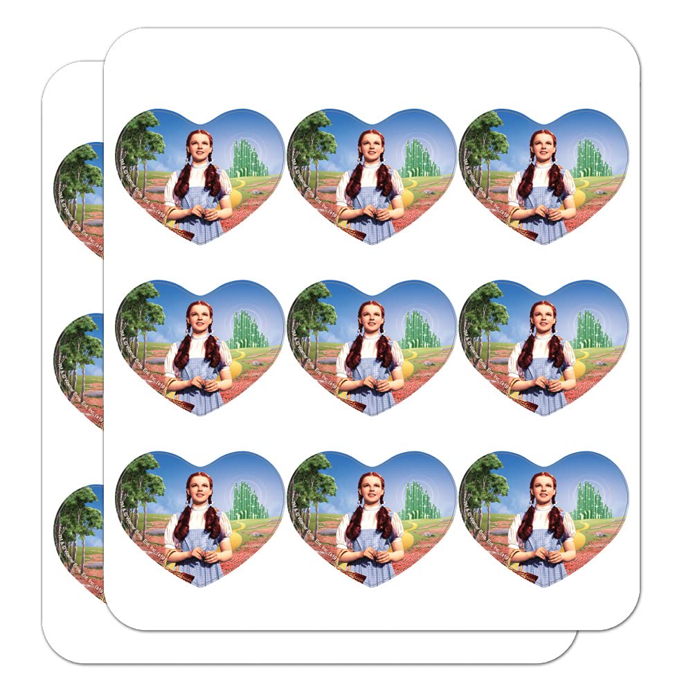 Wizard of Oz Dorothy Heart Shaped Planner Stickers - Scrapbook & Craft Supplies for Journals, Calendars, DIY Projects - Perfect for Book Lovers & Oz Fans