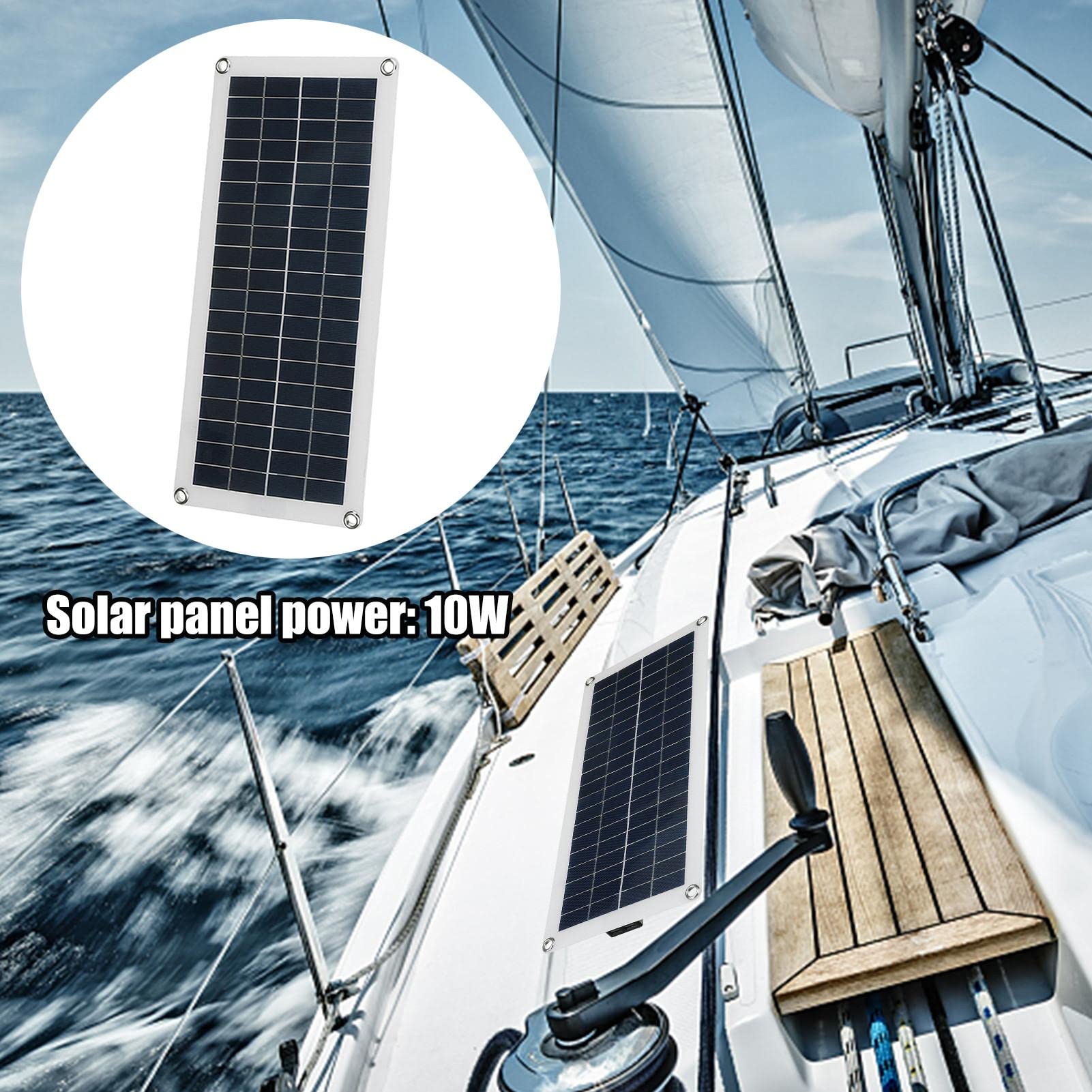 12V Solar Panel Kit with Battery Maintainer - 10W/30W/100W Solar Charger Controller, 10A-100A Polycrystalline Solar Starter Kit - Outdoor Solar Charger for RV, Car, Boat, Marine & Phone Charging | Perfect for Off-Grid Power, Camping & Emergency Backup