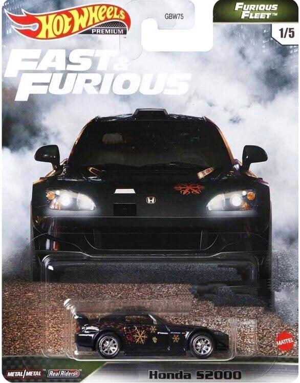 Hot Wheels Premium Fast & Furious 5-Piece Diecast Car Collection (GBW75-956N) - Movie-Inspired Toy Cars for Kids & Collectors - Perfect for Play, Display & Gifting