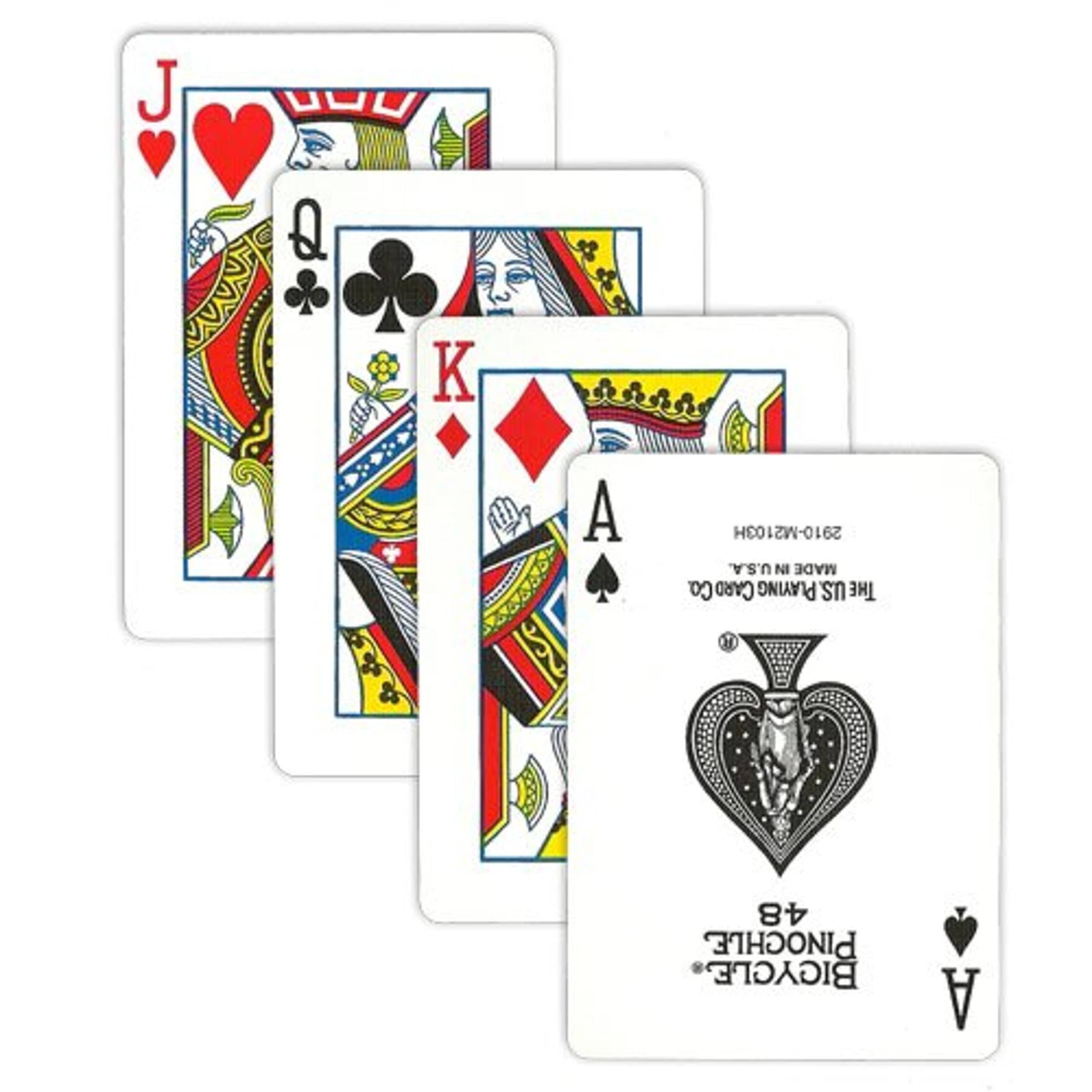 Premium Bicycle Pinochle Playing Cards - 12 Decks (6 Red & 6 Blue) for Card Games, Poker Nights, and Family Gatherings