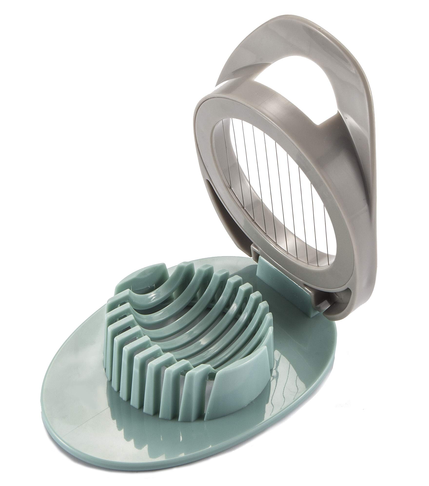 Ortarco Stainless Steel Egg Slicer & Strawberry Cutter - Perfect for Boiled Eggs, Fruits, Salads & Meal Prep (Green)