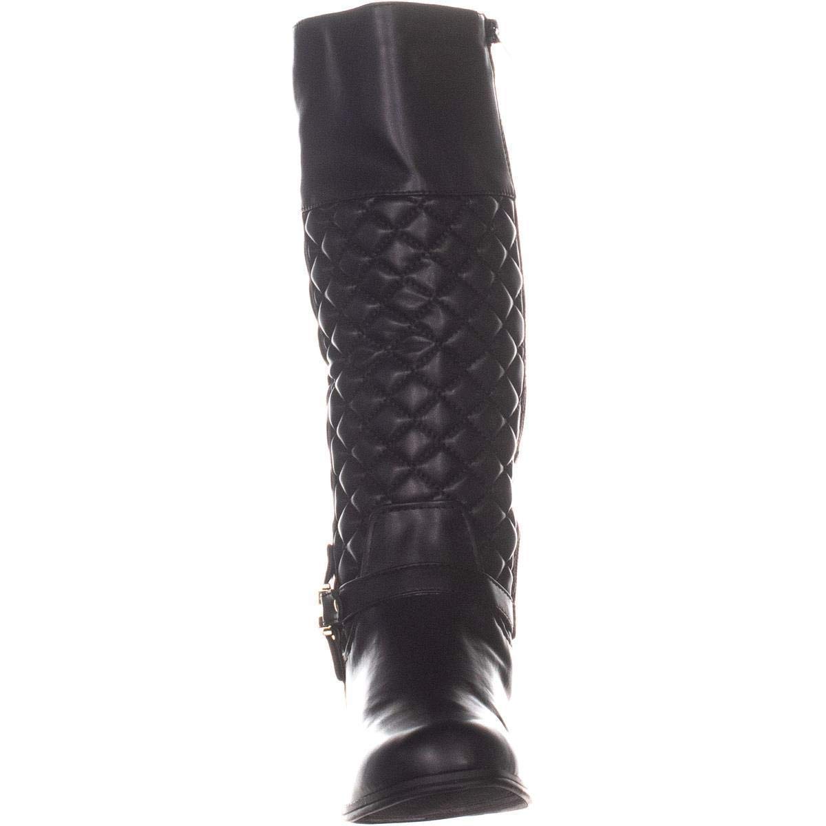 Charter Club Women's Helen Knee-High Faux Leather Riding Boots - Stylish & Comfortable Winter Fashion for Casual Outfits & Office Wear