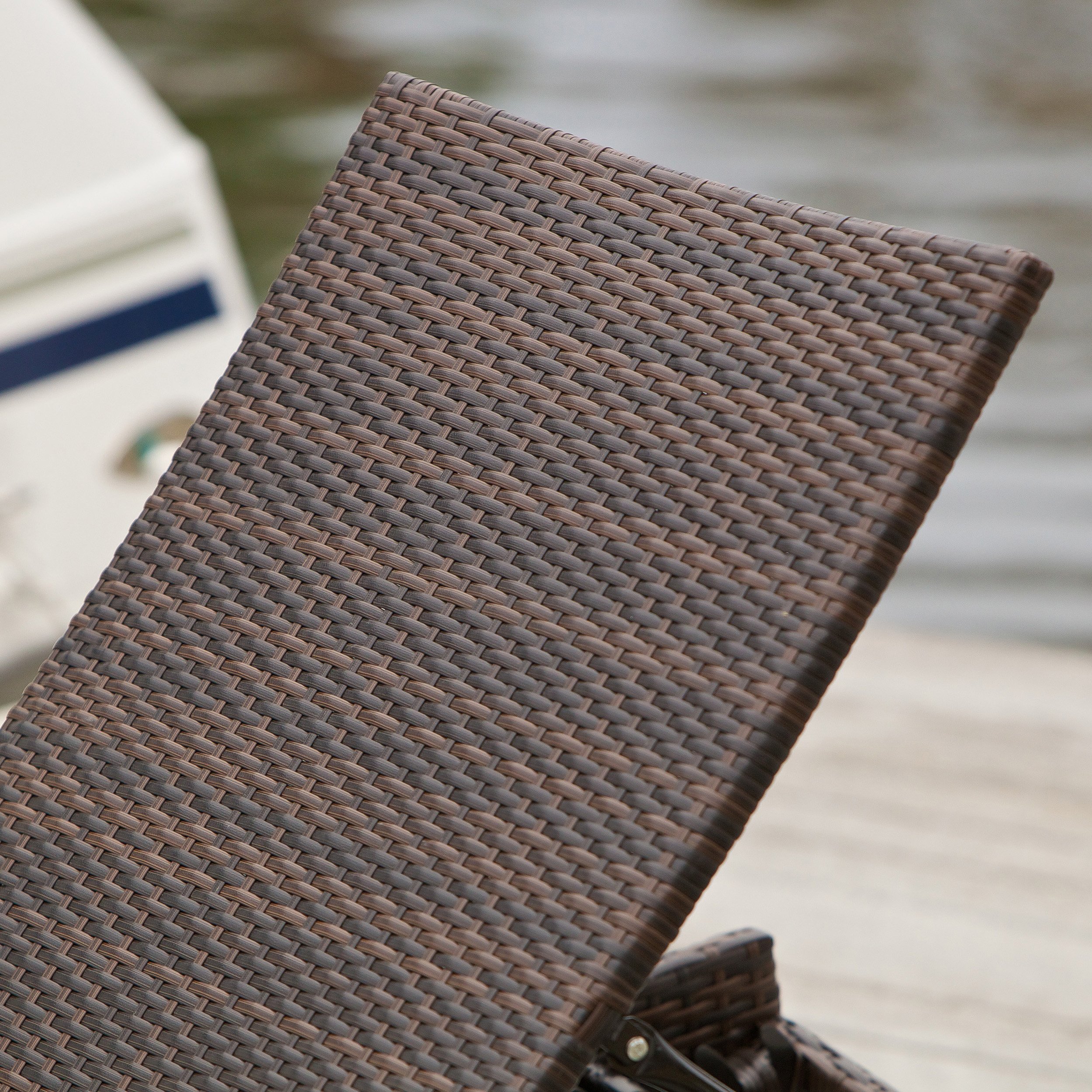 Christopher Knight Home Salem Outdoor Wicker Adjustable Chaise Lounge - Weather-Resistant Patio Furniture for Poolside, Garden & Backyard Relaxation in Multibrown