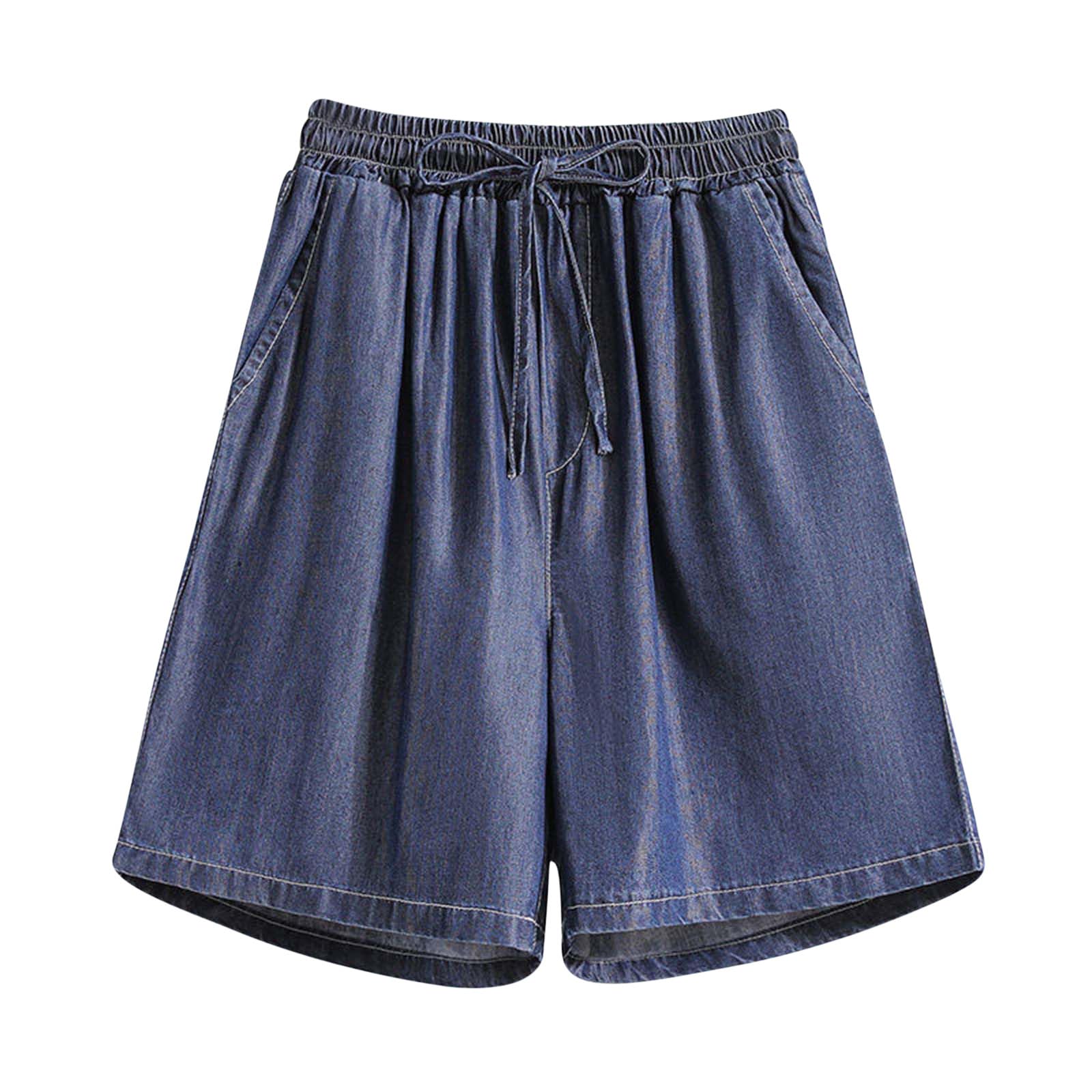 Women's High Waisted Bermuda Jean Shorts - Lightweight & Comfy for Casual Wear