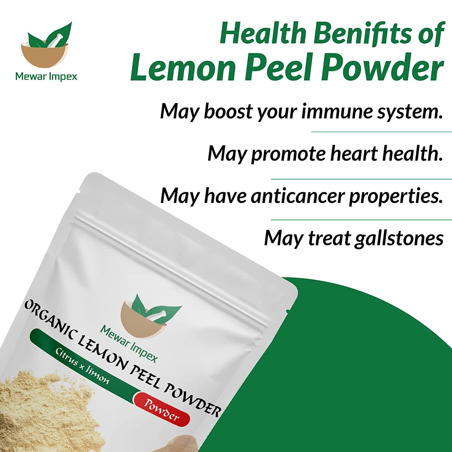 Organic Lemon Peel Powder 400g - Natural Skin & Hair Care | Brightens Dark Spots, Reduces Blemishes | Strengthens Hair Follicles | For Face Cleansing, Juice Making & Lemonade | Citrus Limonum for Glowing Skin & Healthy Hair