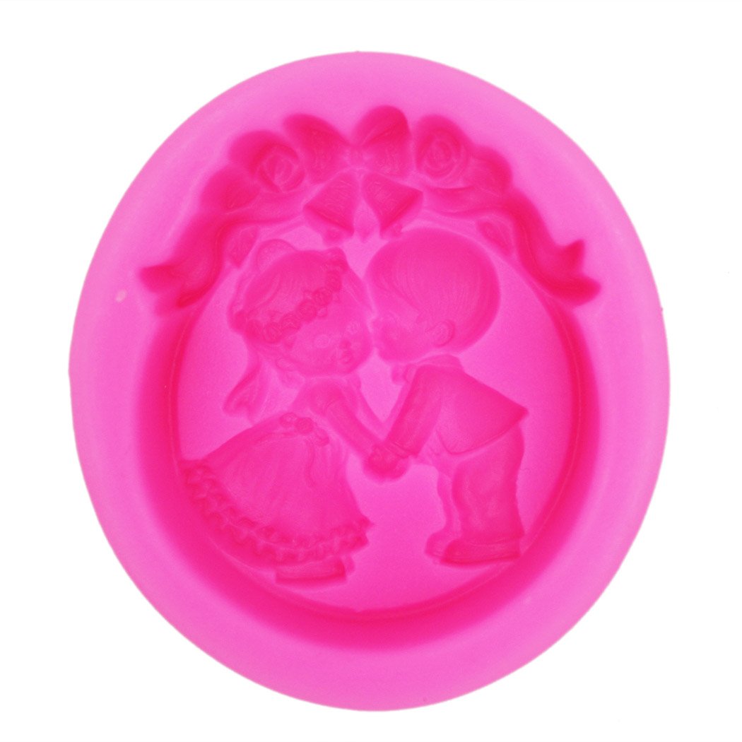 Longzang Wedding Kiss Silicone Mold for DIY Soap Making - Heart-Shaped Craft Mold for Handmade Soap, Candles & Resin Art (S034) - Perfect for Wedding Favors, Bridal Showers & Romantic Gifts