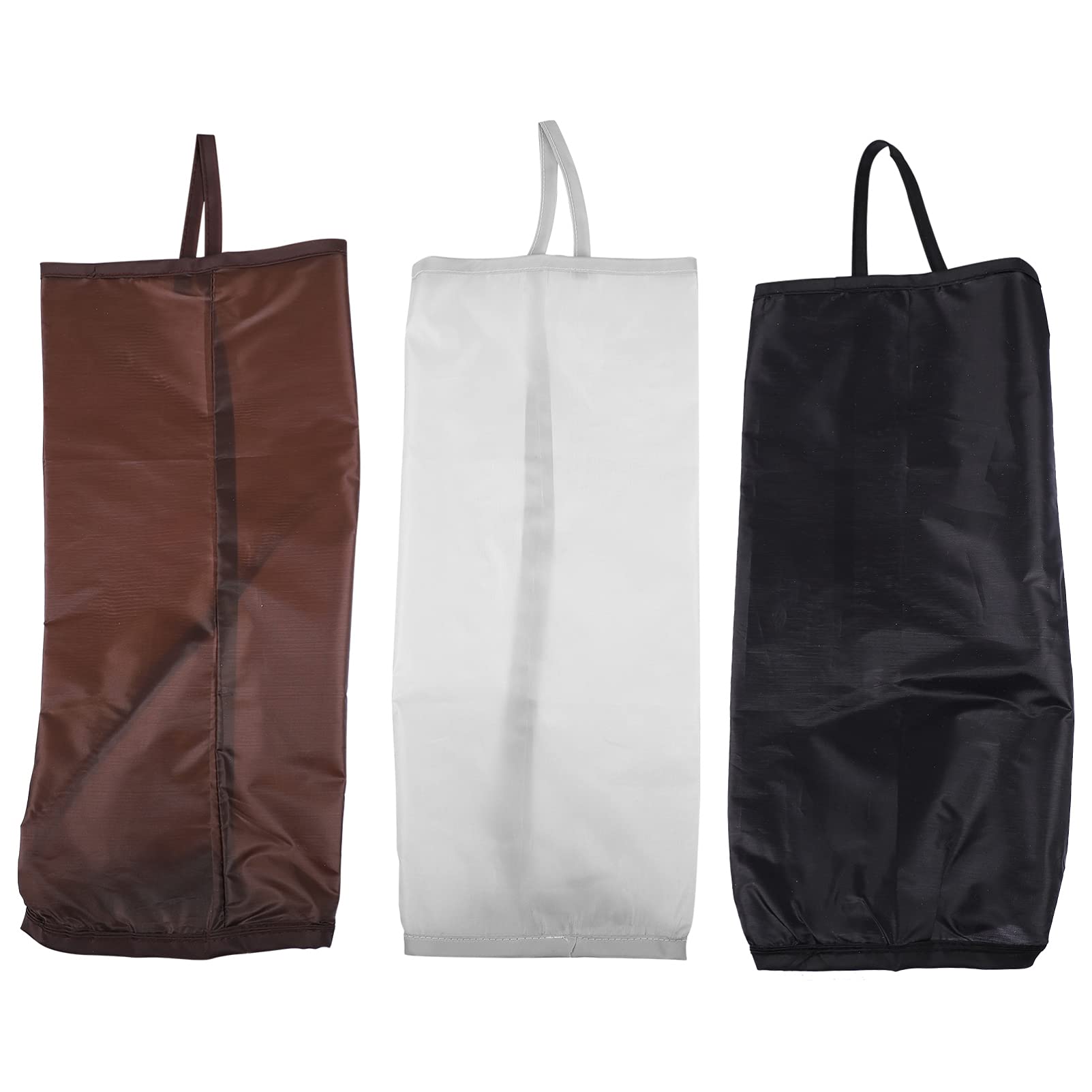 Cabilock 3-Piece Plastic Bag Holder Set - Foldable Hanging Storage Organizer for Trash Bags & Mesh Garbage Bags - Space-Saving Solution for Kitchen, Pantry & Home Organization