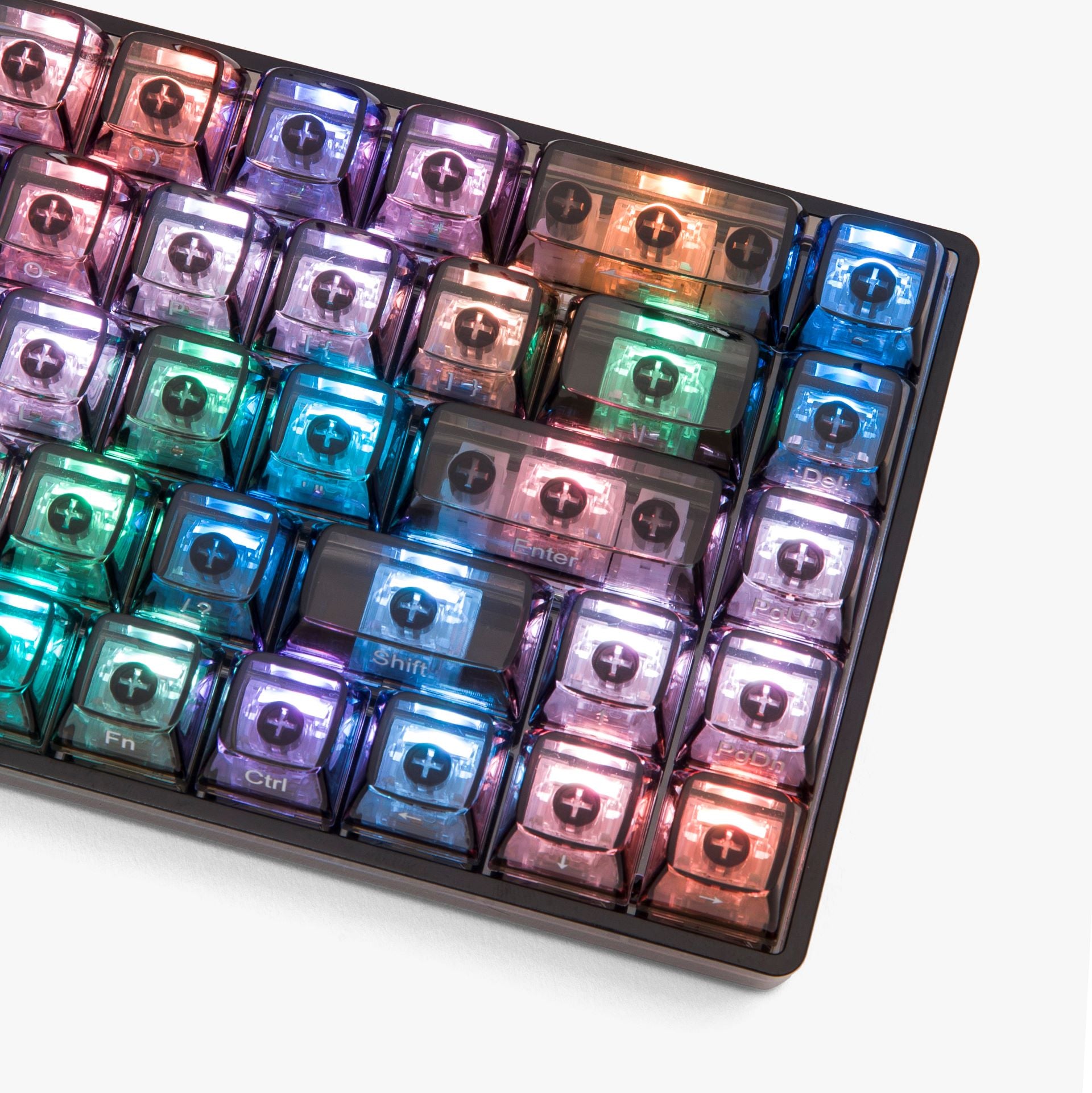 Clear Obsidian Basecamp 65 Mechanical Keyboard - 65% Compact Wired Gaming Keyboard with RGB Backlit, Hot-Swappable Switches for PC/Mac - Perfect for Gaming, Office Work & Typing Enthusiasts