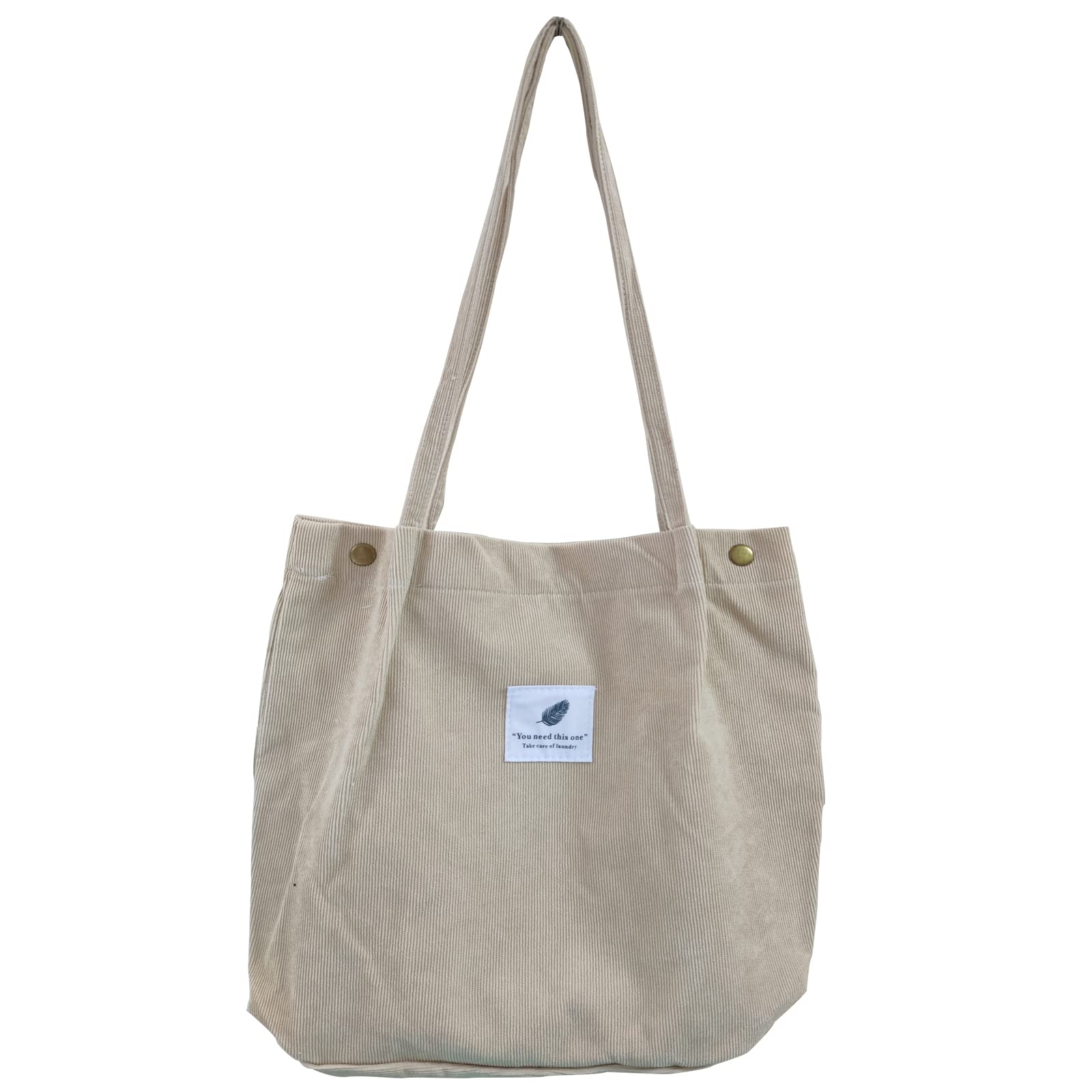 Stylish Corduroy Tote Bag for Women - Large Shoulder Handbag with Inner Pocket | Perfect for Work, Shopping & Travel | Yiwaxice Fashion Accessories