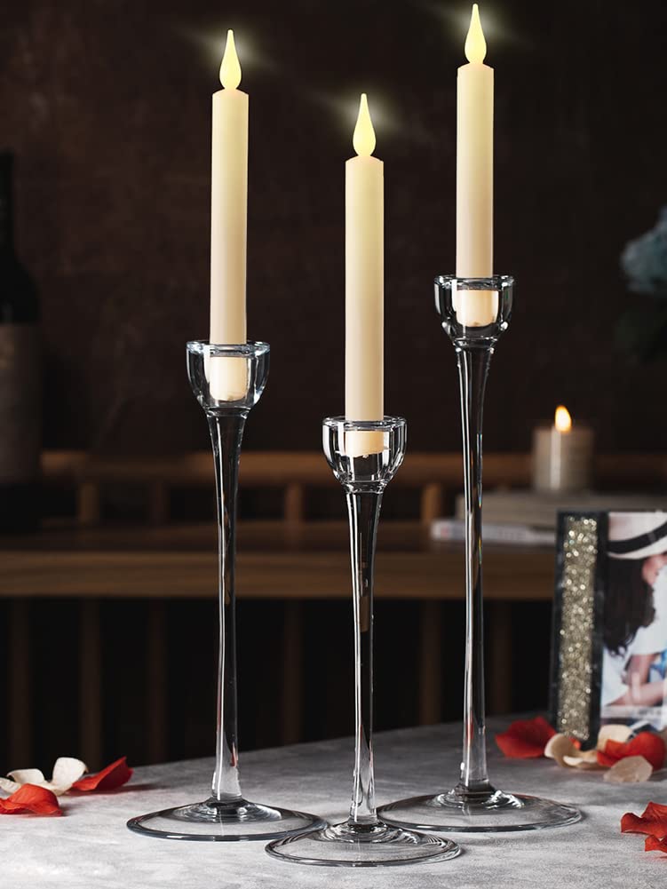 Flameless LED Taper Candles with Timer & Remote - 9 Pack Battery Operated Christmas Candles with Suction Cup & Magnetic Base for Window Decorations - Perfect for Holiday, Halloween, Wedding & Home Decor