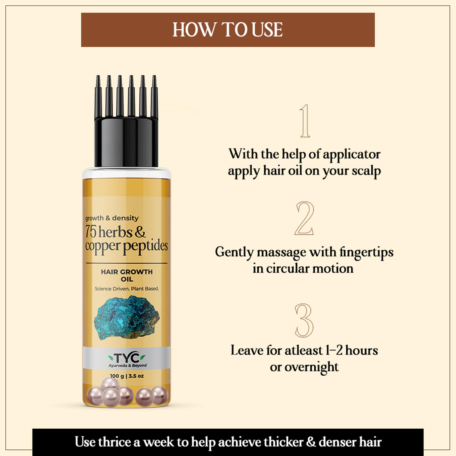 TYC - TRUST YOUR CHOICE Herbal Hair Growth Oil with 75 Natural Herbs | Stops Hair Fall, Thinning & Balding | Promotes Fast Hair Regrowth | Strengthens & Nourishes Hair | 150ml | Perfect for Daily Scalp Massage & Damaged Hair Repair