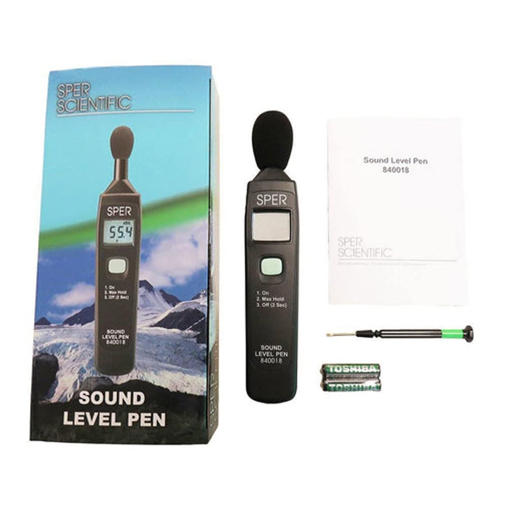 Sper Scientific 840018 Digital Sound Level Meter Pen - Portable Noise Decibel Tester for Home, Office, and Industrial Use