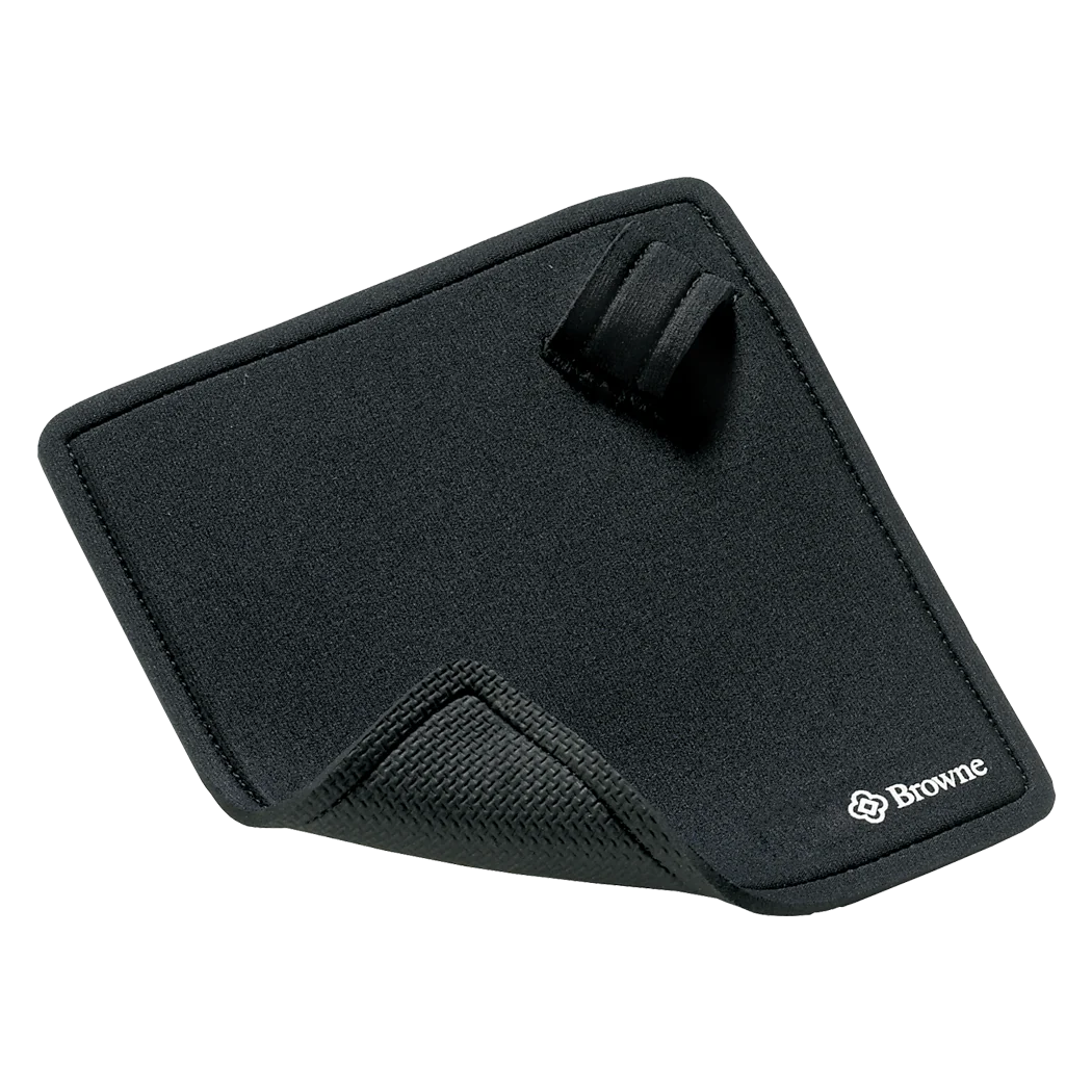 Browne 7x7 Inch Heat Resistant Oven Mitts - Black Silicone Baking Gloves for Kitchen, Grilling, BBQ & Hot Pans Handling