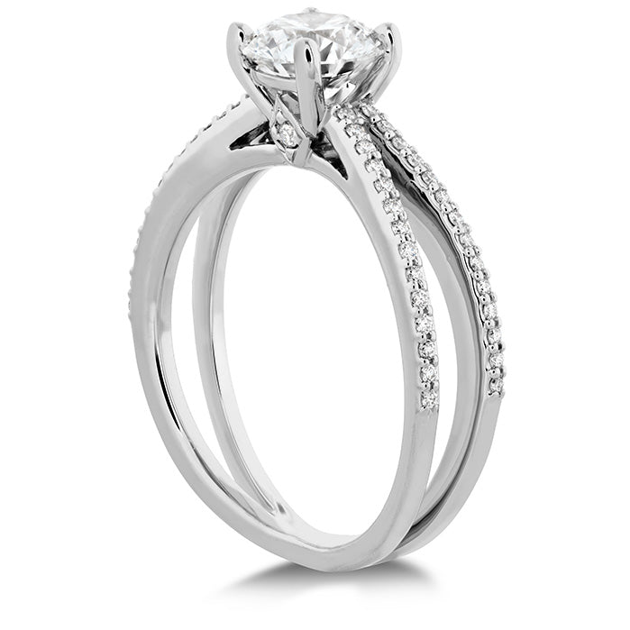 Hearts On Camilla Split Shank Diamond Engagement Ring for Women - Elegant Wedding Band, Proposal Jewelry Gift for Her, Perfect for Anniversaries & Special Occasions