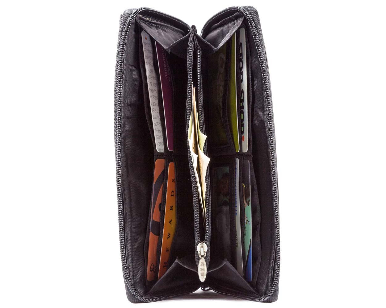 Big Skinny Women's Panther Leather Clutch Slim Wallet - Holds 40+ Cards | RFID Blocking | Compact & Stylish for Everyday Use, Travel, and Night Out