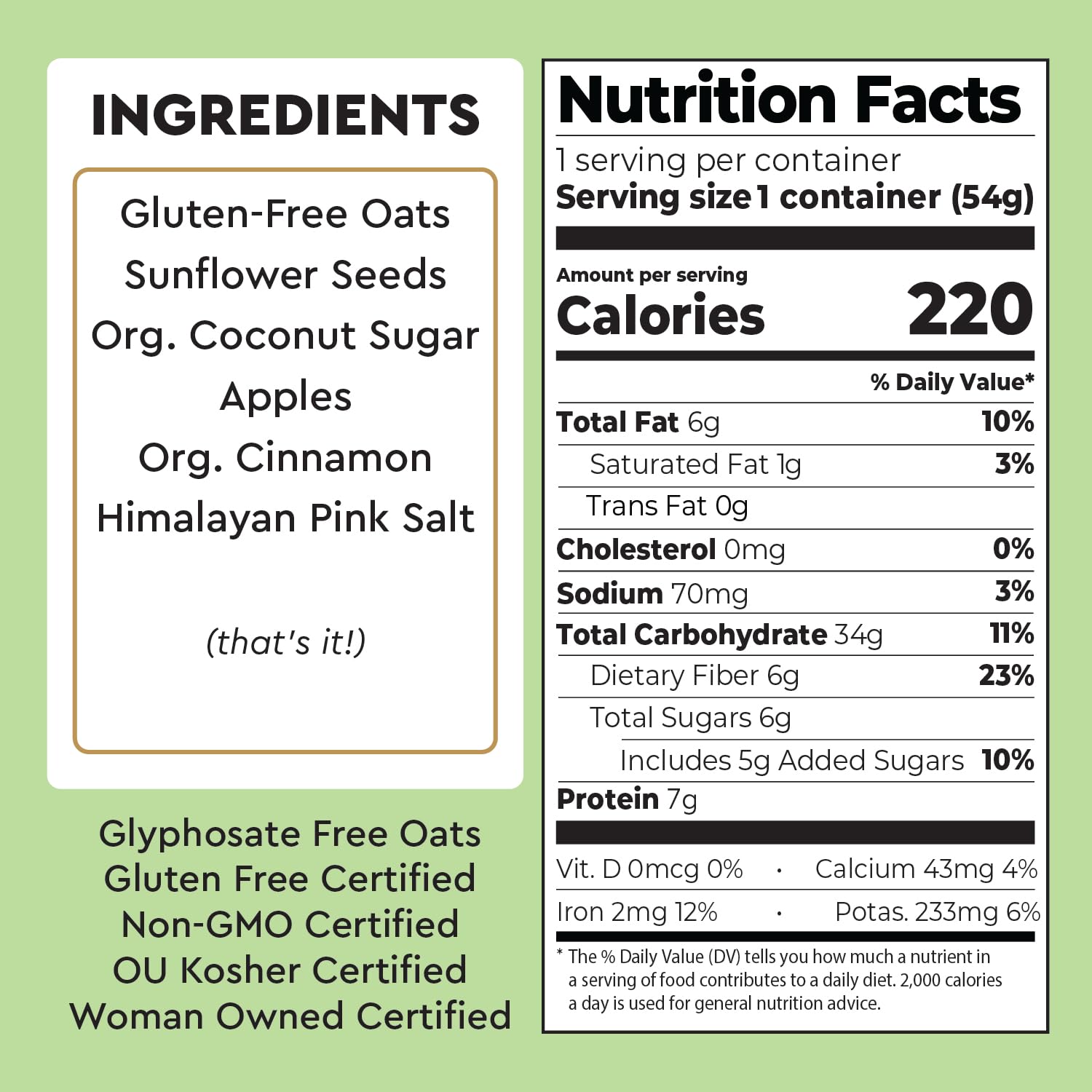 Mylk Labs Apple Cinnamon Protein Oatmeal Cups – Healthy Whole Grain Instant Oats, Low Sugar Breakfast with Superfoods – Quick & Easy, Non-GMO, Gluten Free, Nut Free (6 Pack) – Perfect for Busy Mornings, Office Snacks & Post-Workout Fuel