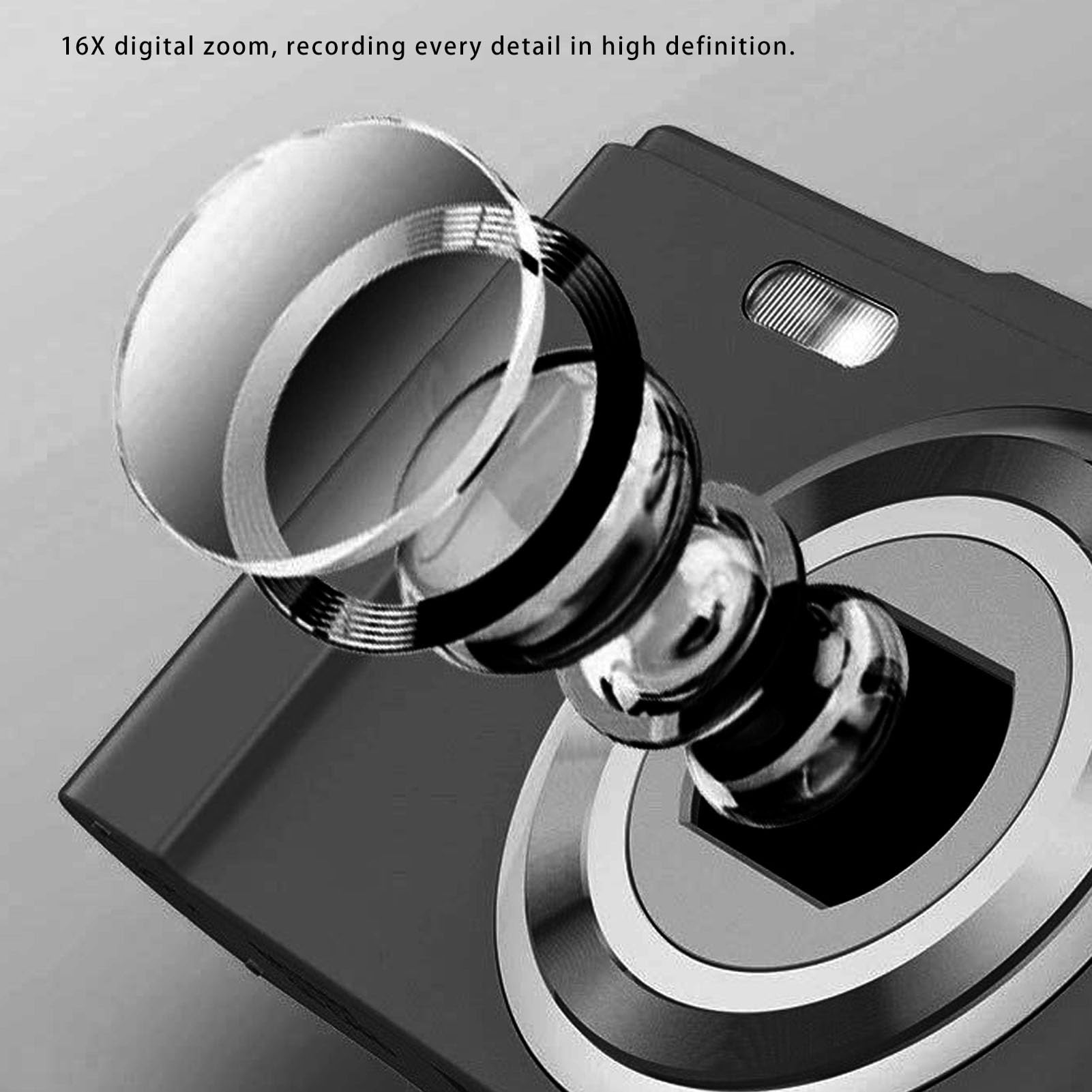 1080P Digital Camera for Kids & Adults - 2.4 Inch IPS Screen Point and Shoot Camera with ABS Body (Black) - Perfect for Travel, Family Events & Photography Beginners