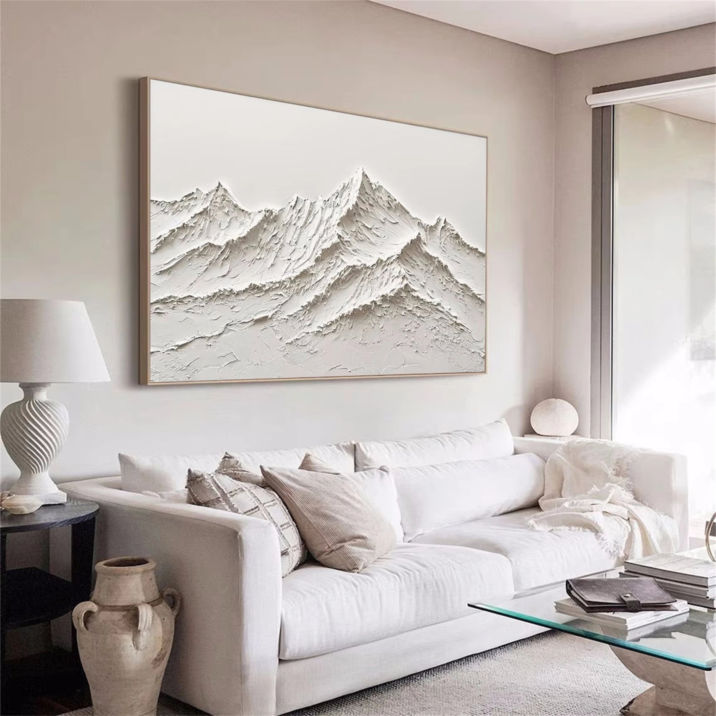 Minimalist Textured Plaster Art Painting - Modern Abstract Wall Decor for Living Room, Bedroom & Office #MM118