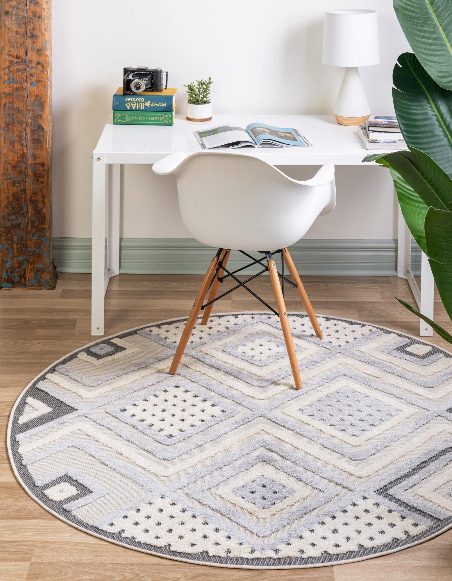 Unique Loom Arlo Collection Round Area Rug 3'3