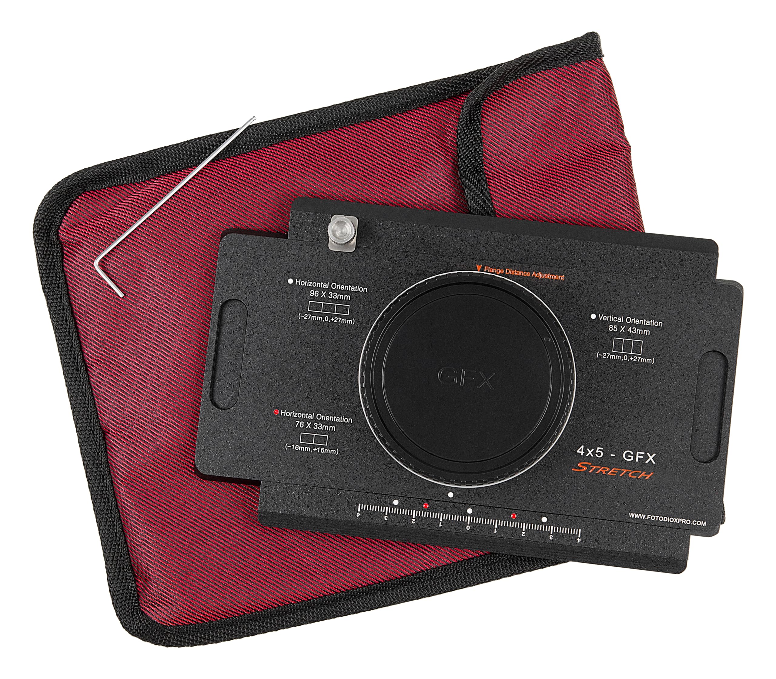 Fotodiox Pro G-Mount GFX to 4x5 Large Format Camera Lens Adapter with Graflok Rear Standard - Shift & Stitch Compatible for Fujifilm GFX Mirrorless Cameras | Professional Photography, Landscape & Architecture Shoots